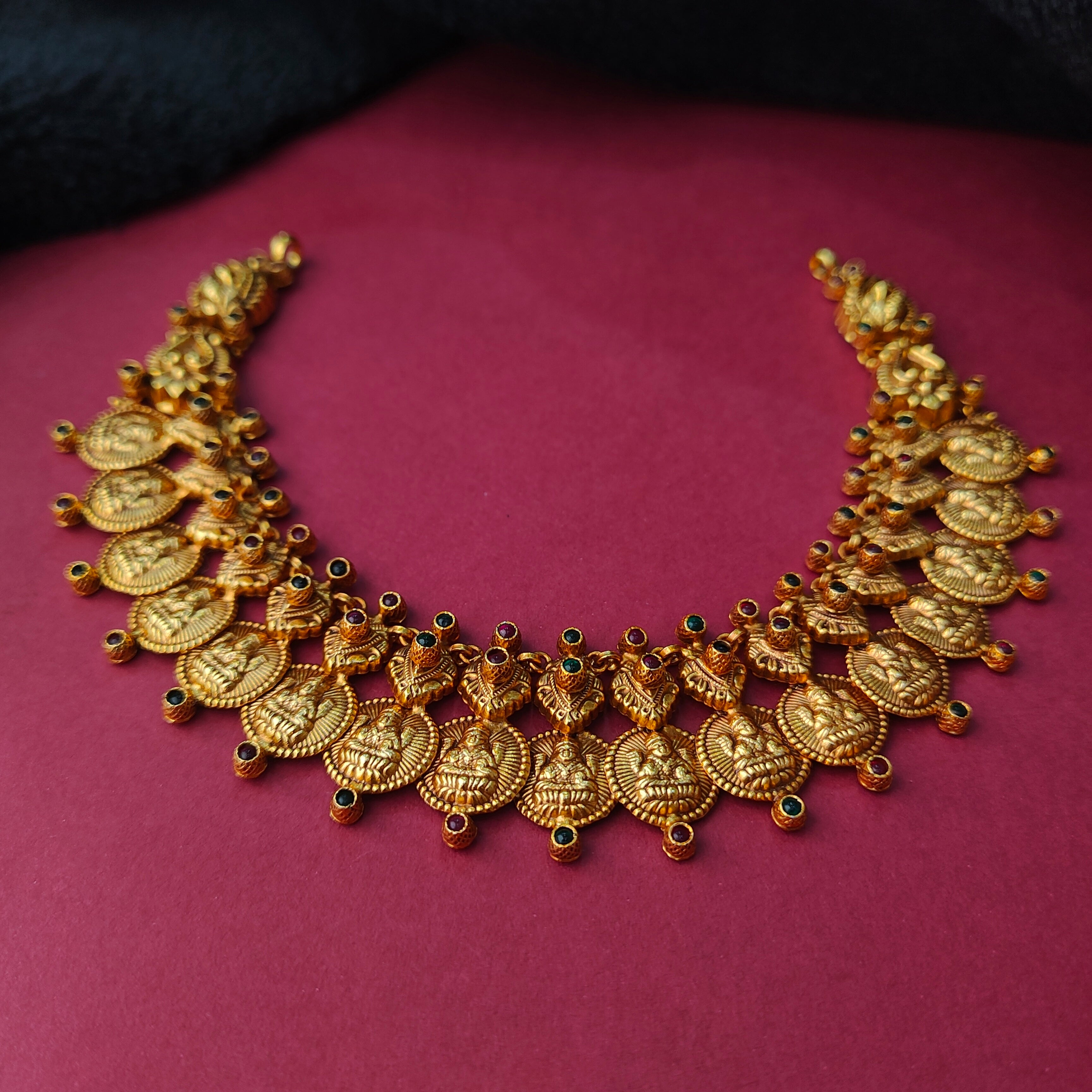 925 Silver Traditional Nakshi Coin Necklace -0014