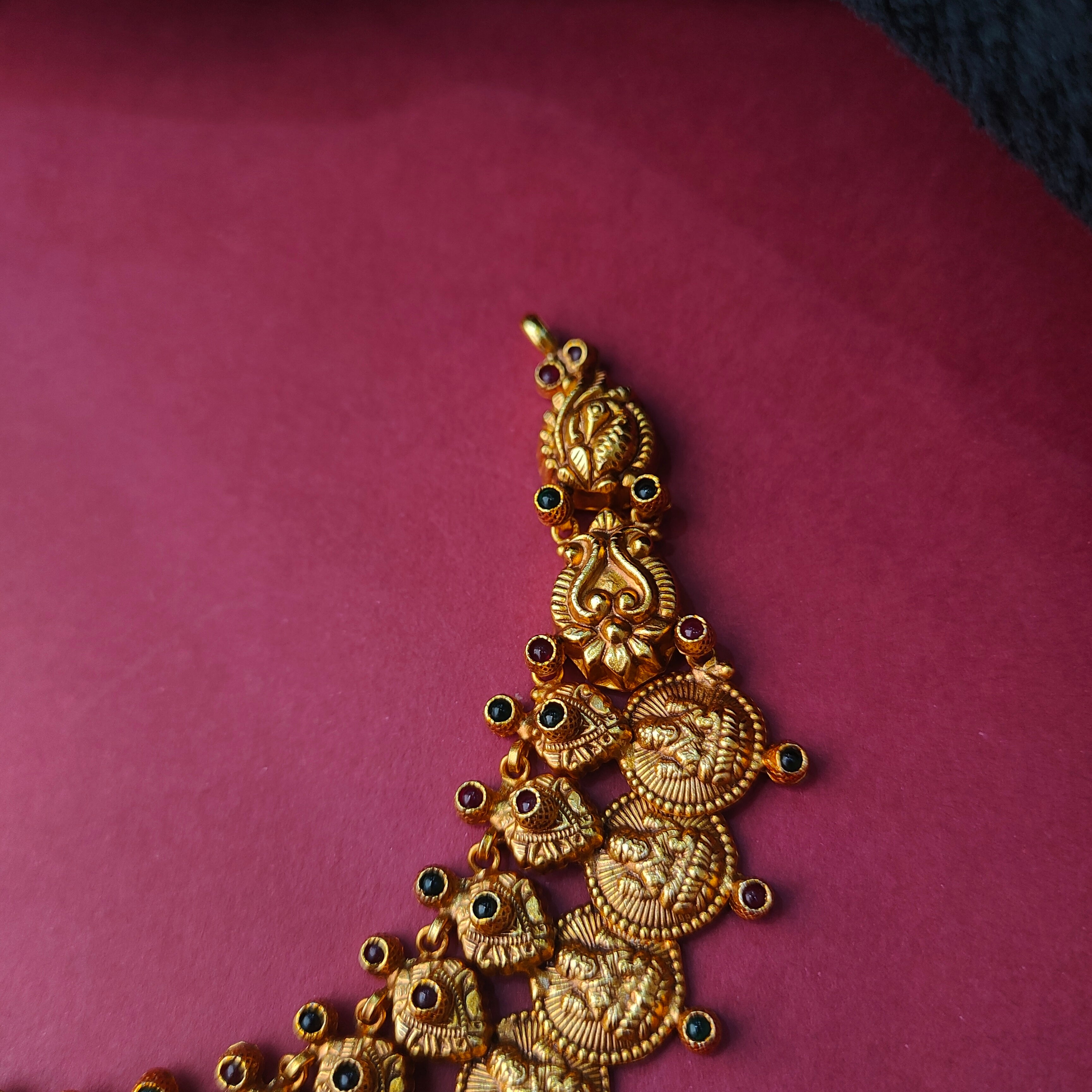 925 Silver Traditional Nakshi Coin Necklace -0014