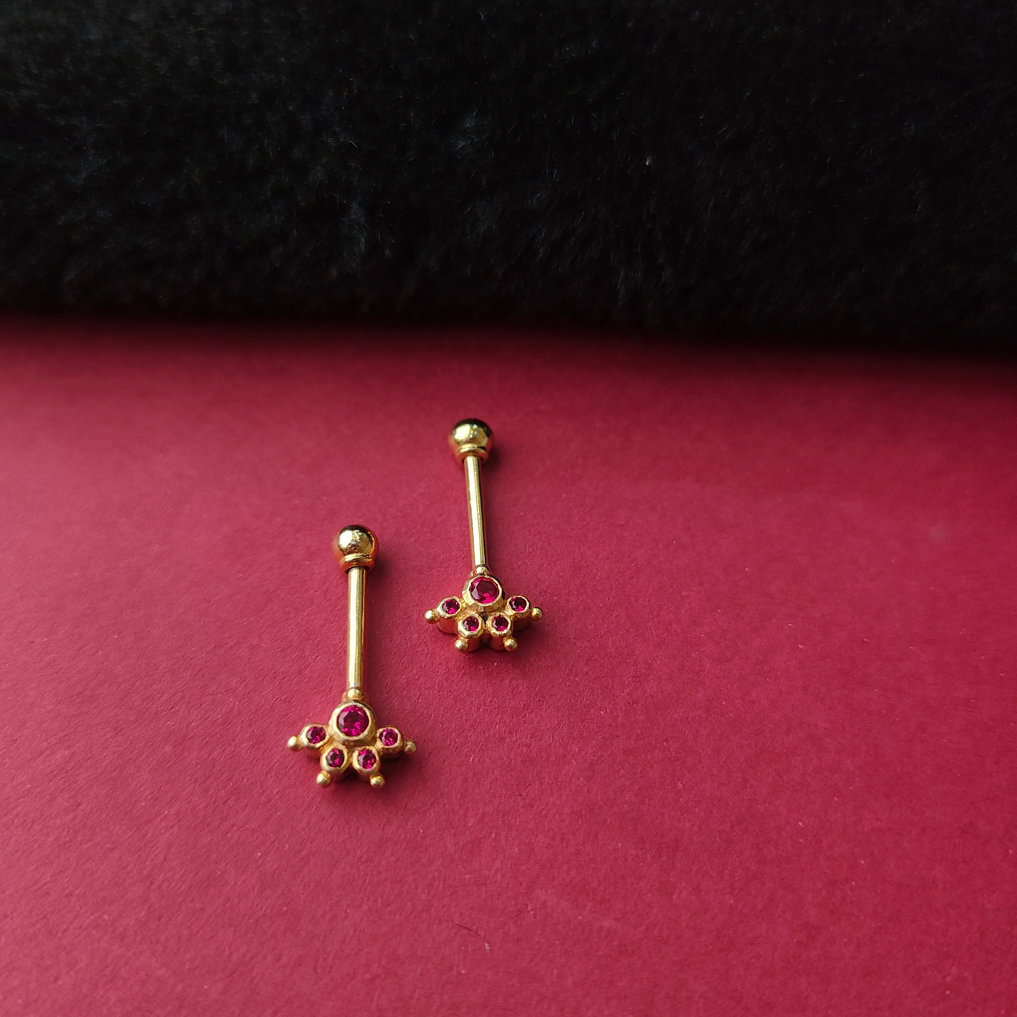 925 Silver Gold Plated Bugadi -1342