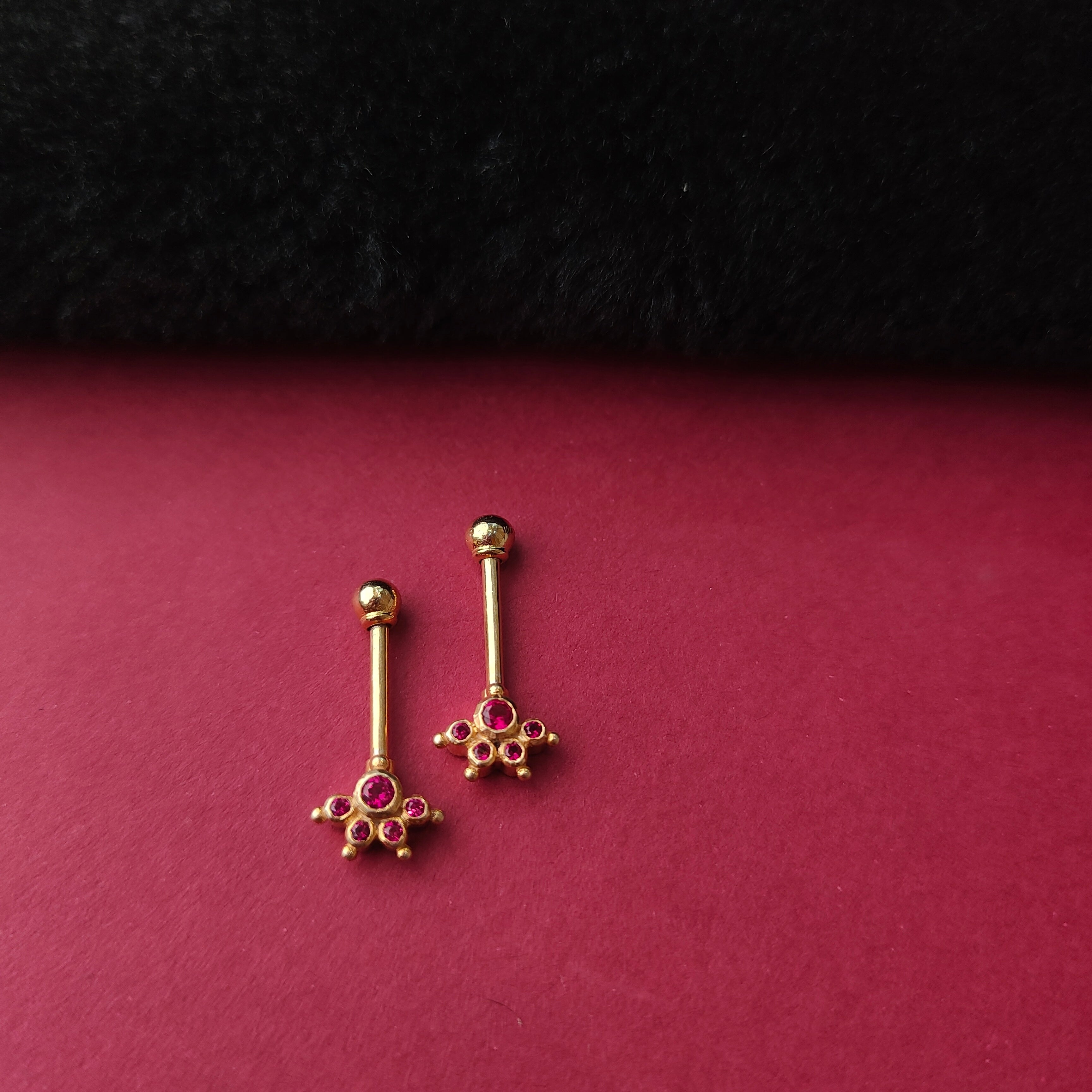 925 Silver Gold Plated Bugadi -1342