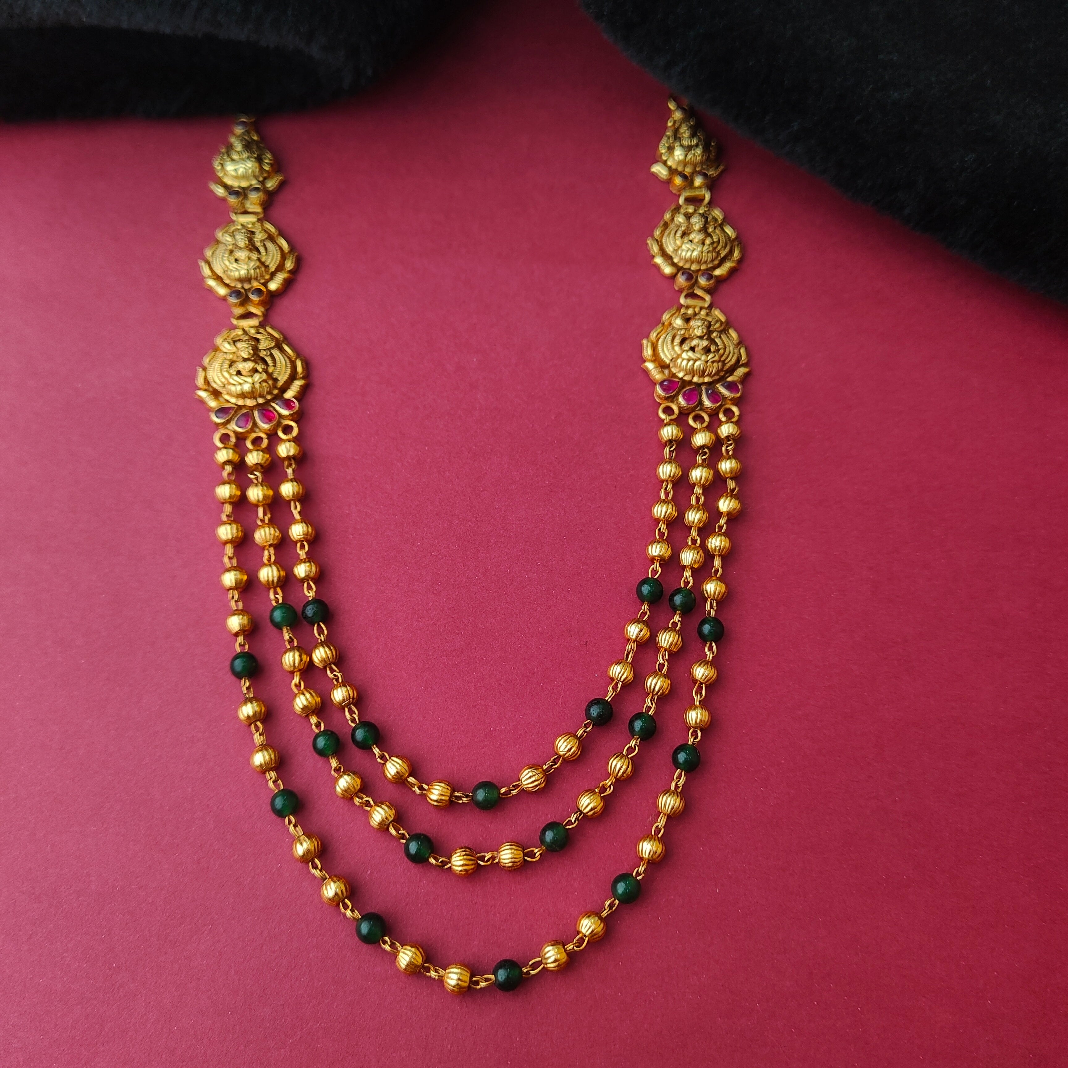 925 Silver Traditional Mohan Mala Necklace -0032