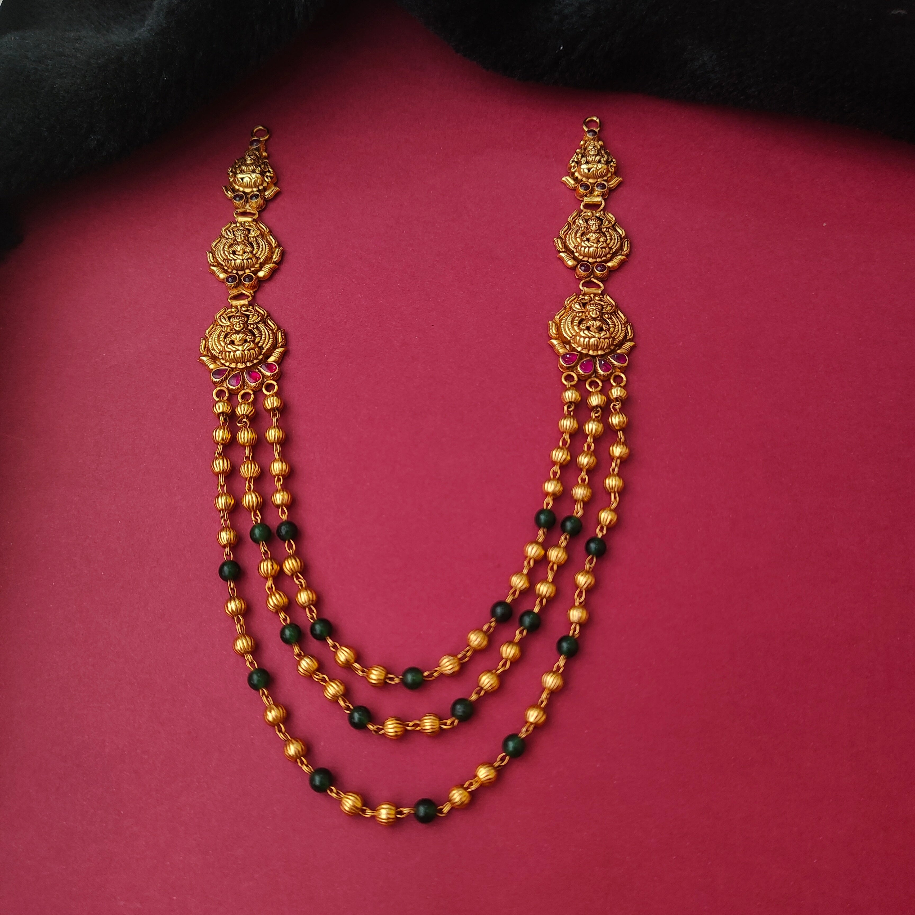 925 Silver Traditional Mohan Mala Necklace -0032