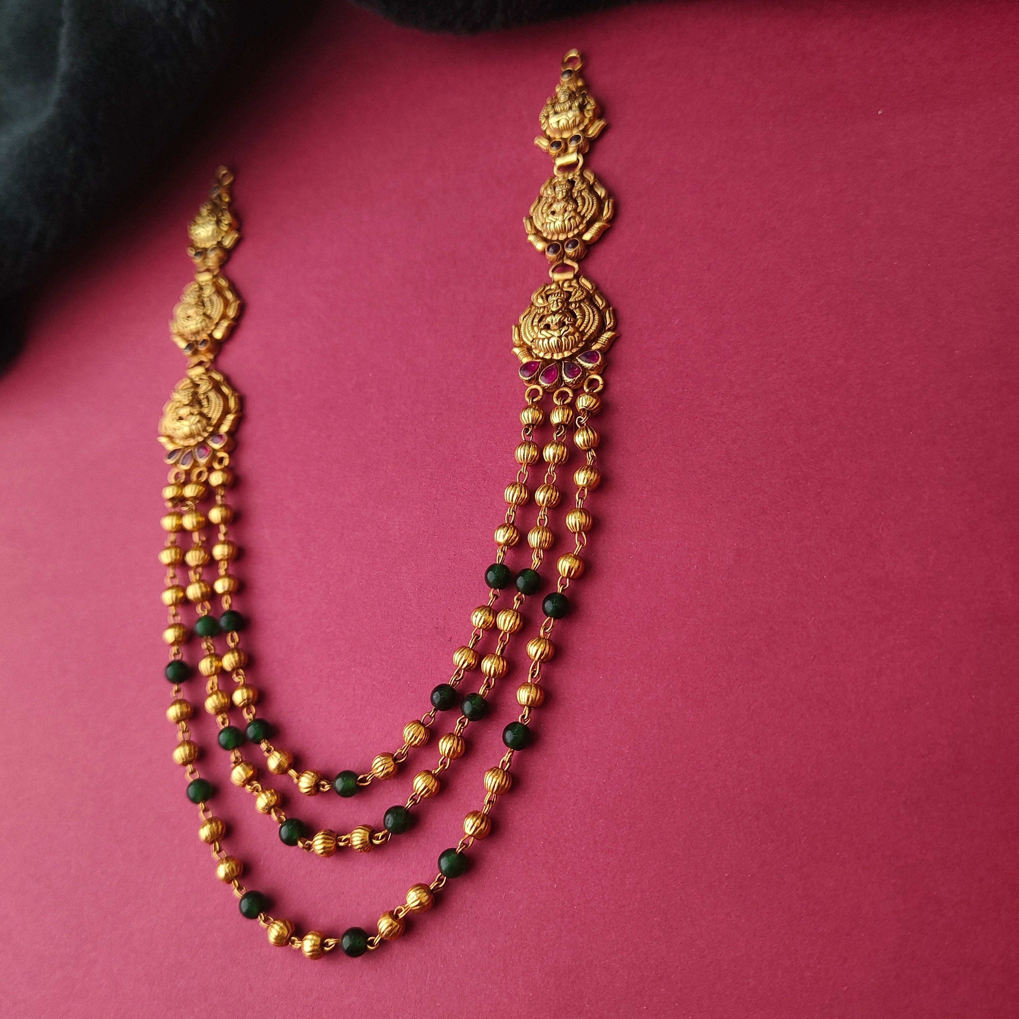 925 Silver Traditional Mohan Mala Necklace -0032