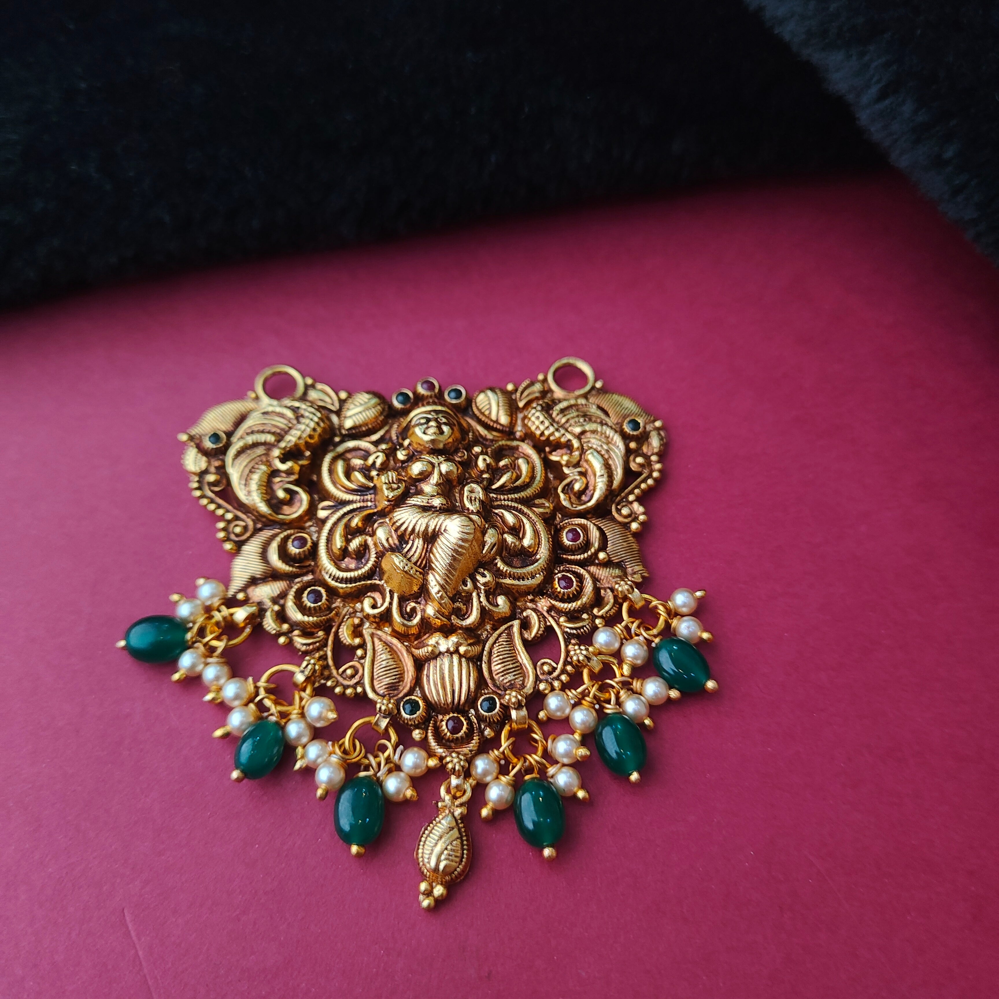 925 Silver Lakshmi Pendant- 0033