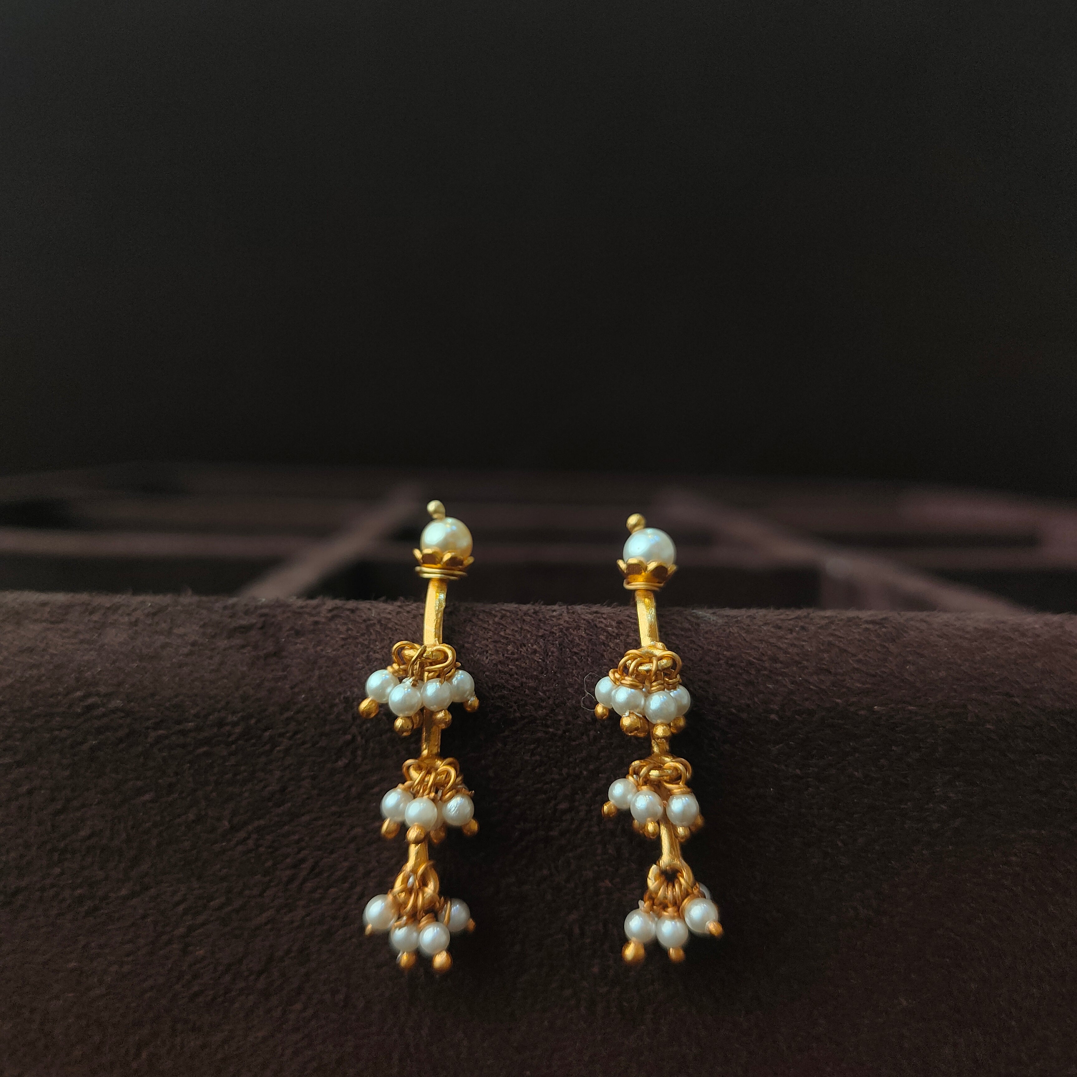 925 Silver Press type Pearl Bugadi -0073(MADE TO ORDER)