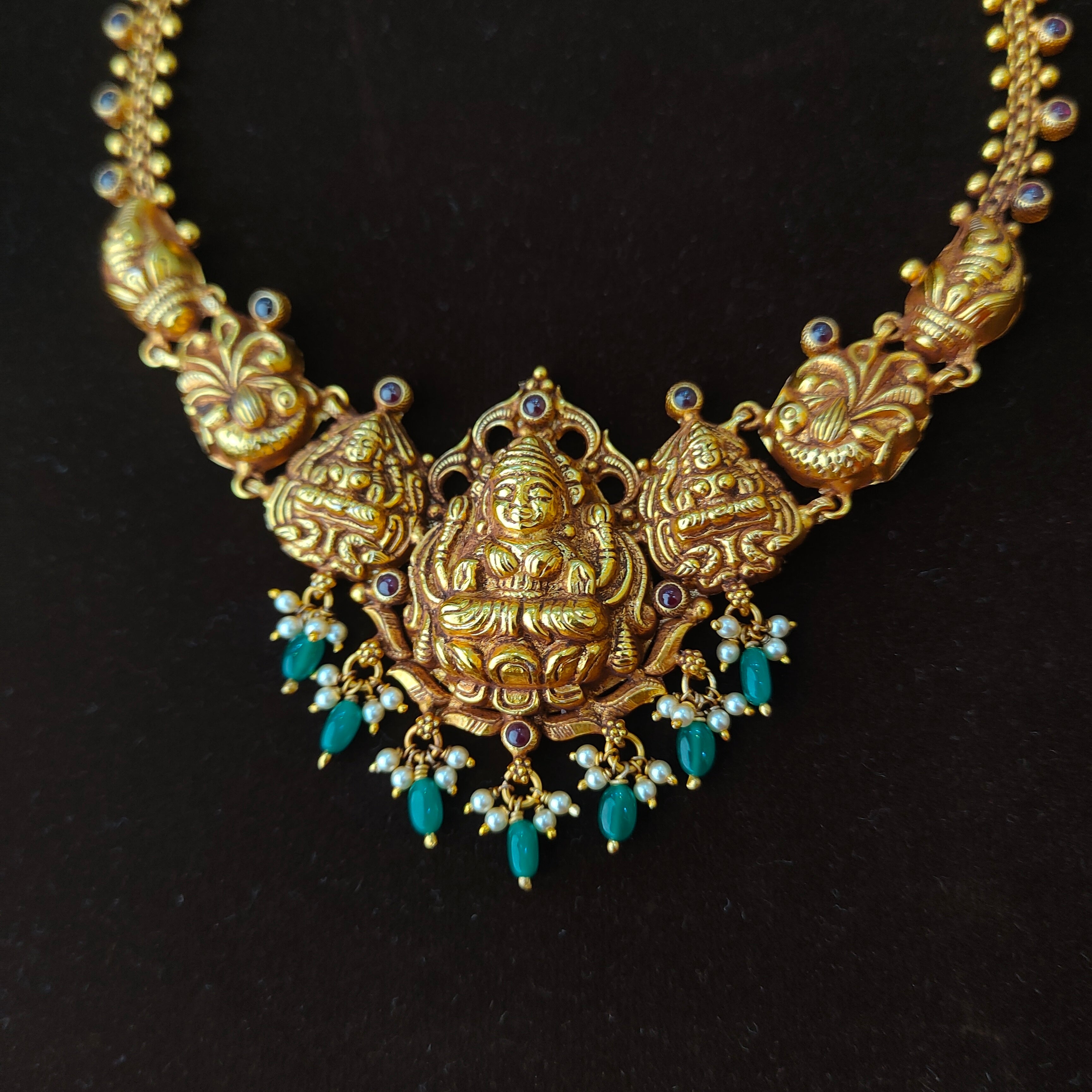 925 Silver Traditional Nakshi Necklace -5924