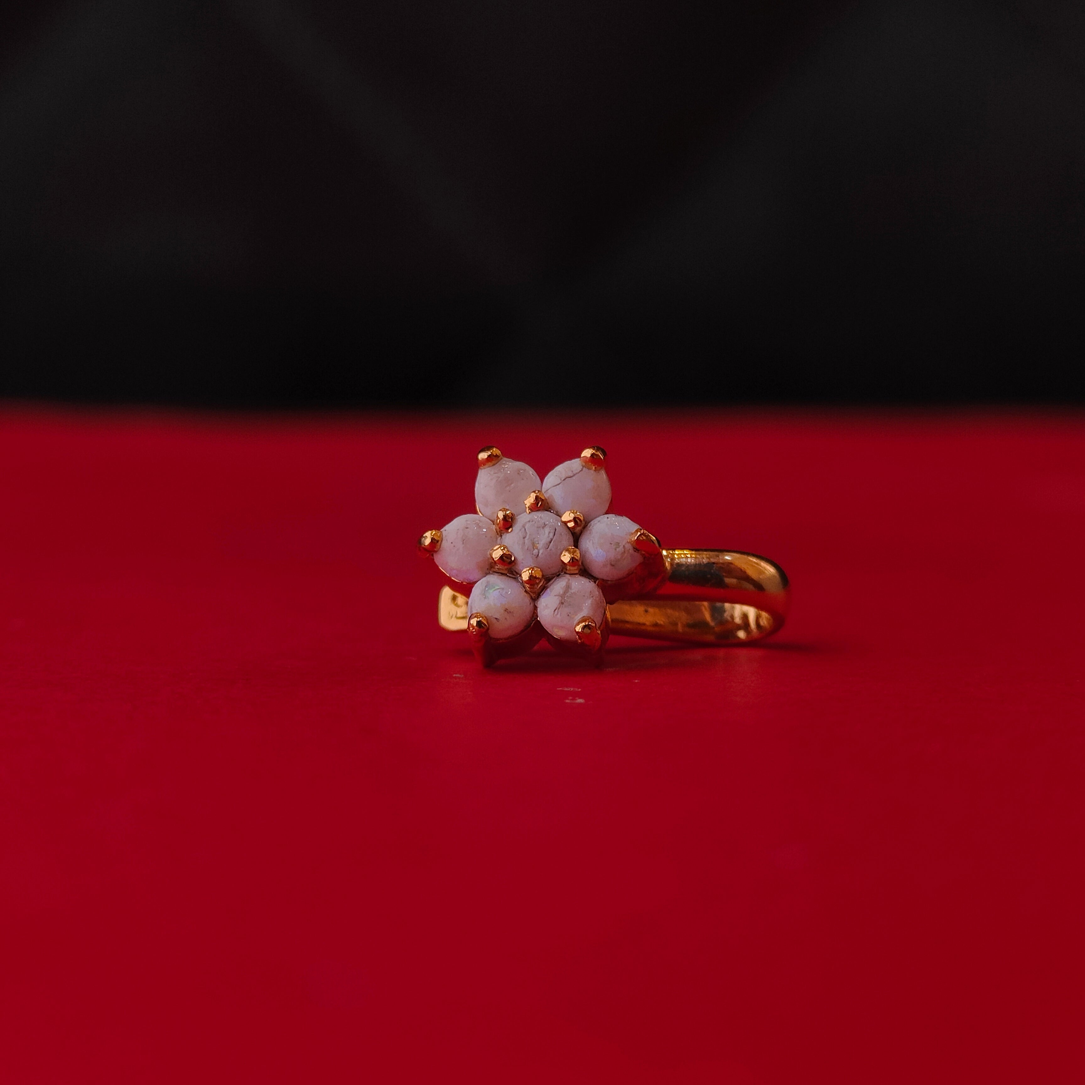 925 Silver Floral Nosepin Press type-0580