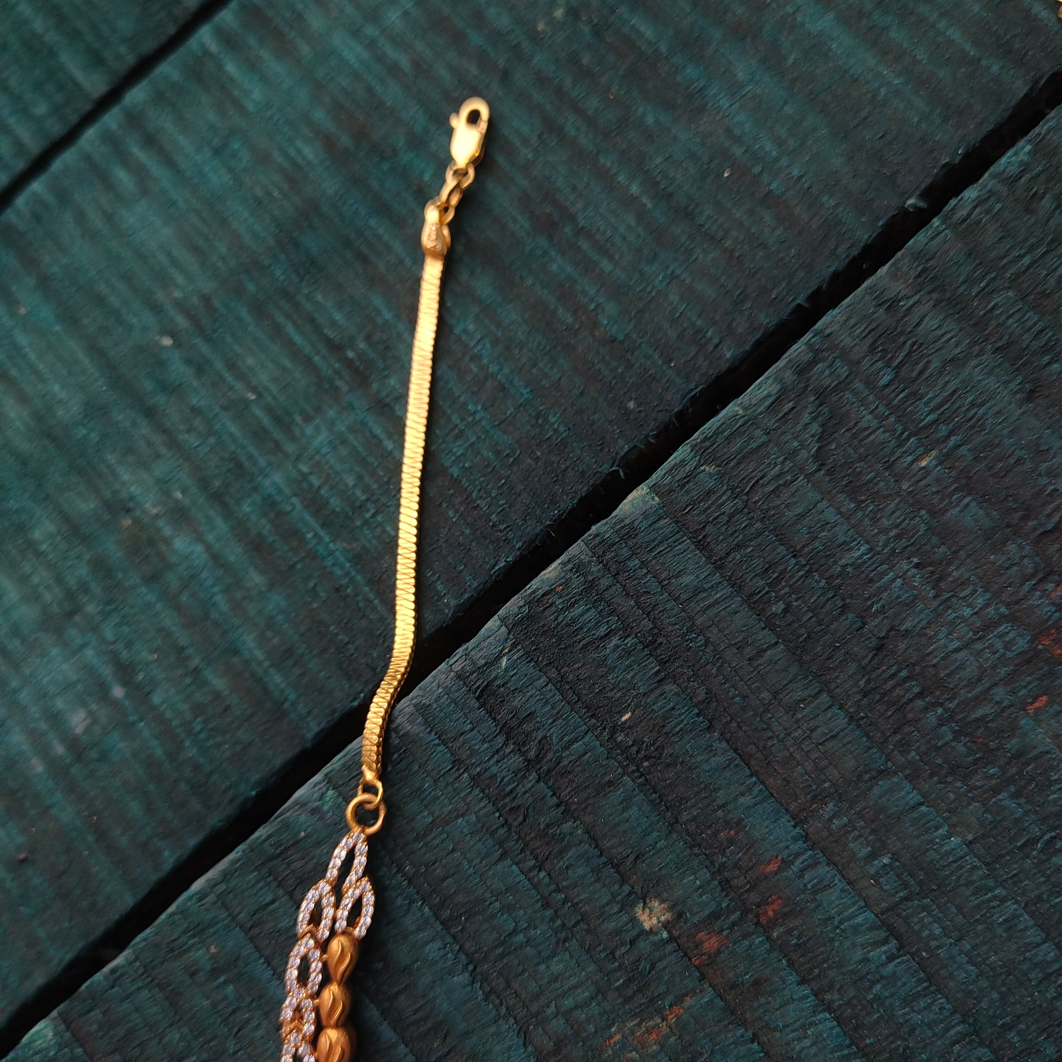 925 Silver Gold Plated Necklace With Earring -0310