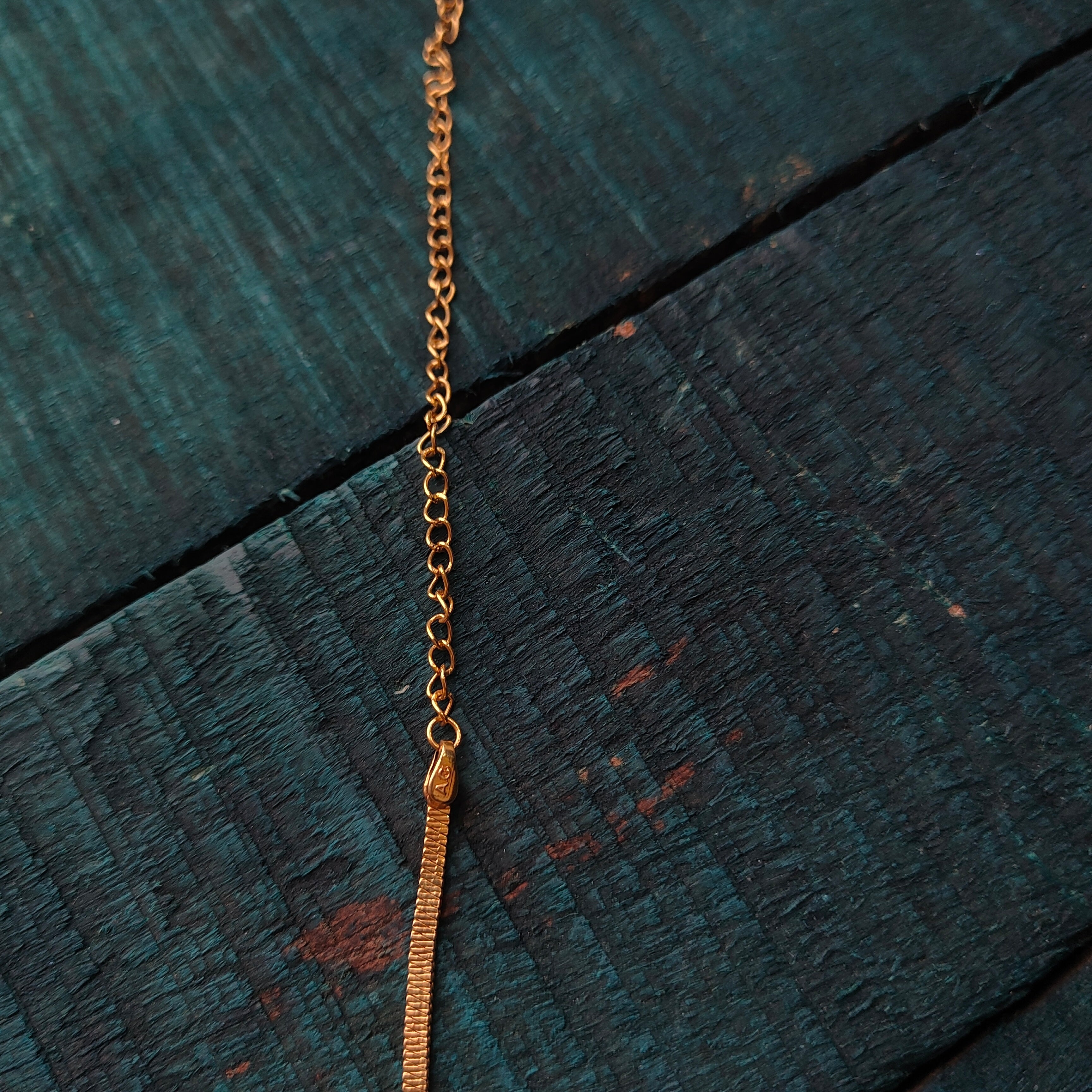 925 Silver Gold Plated Necklace With Earring -0310