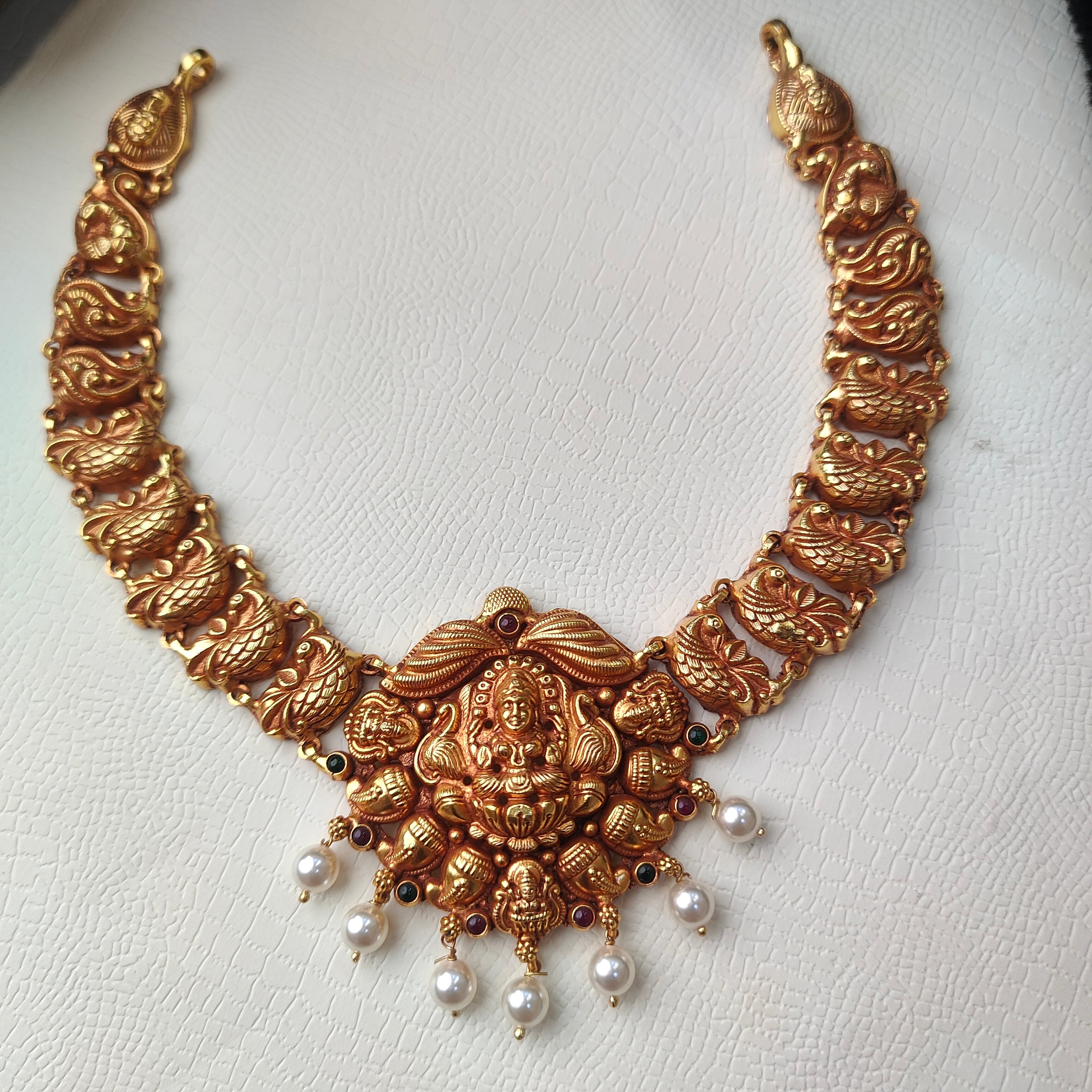 925 Silver Traditional Nakshi Necklace -0084