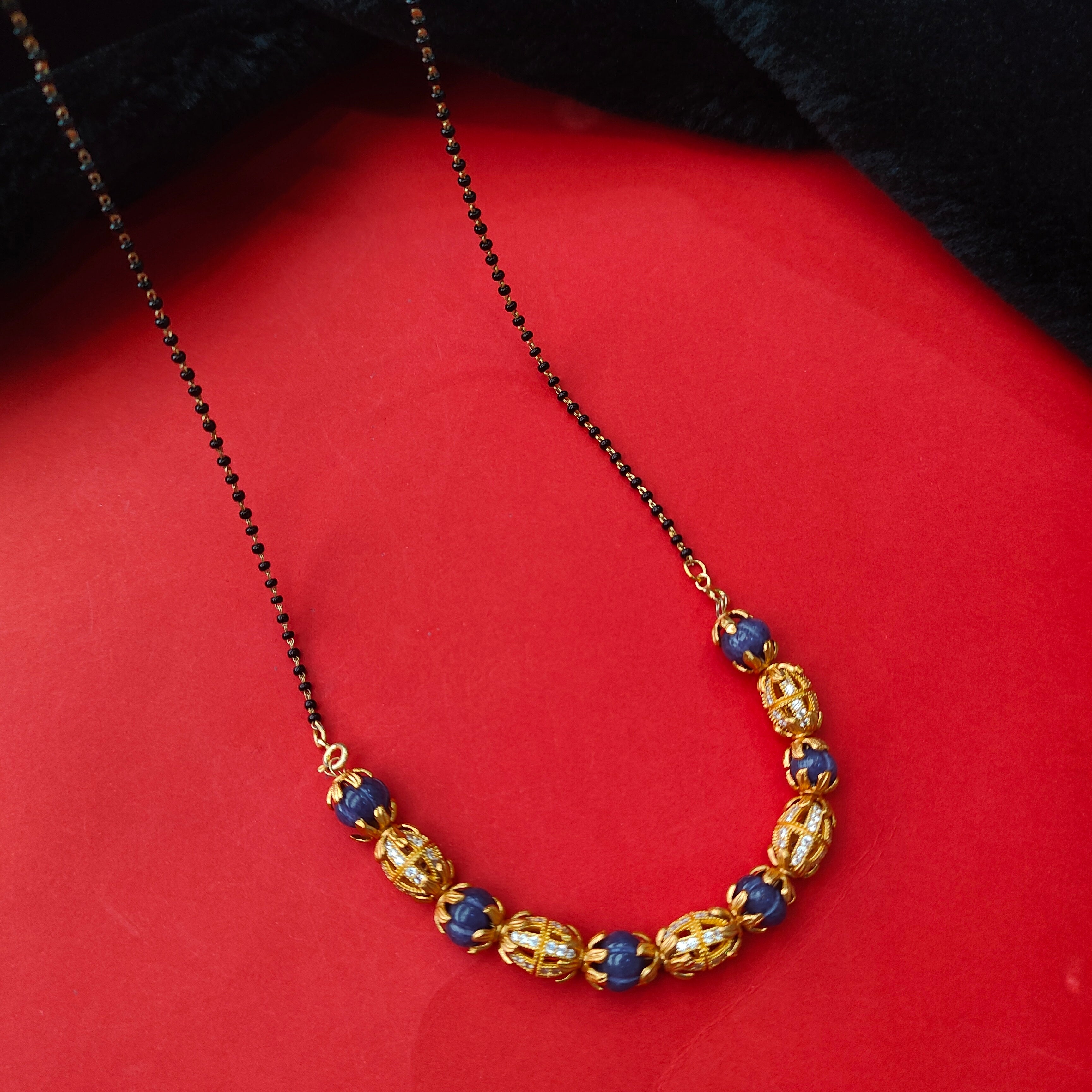 925 Silver Gold Plated Mangalsutra -1252