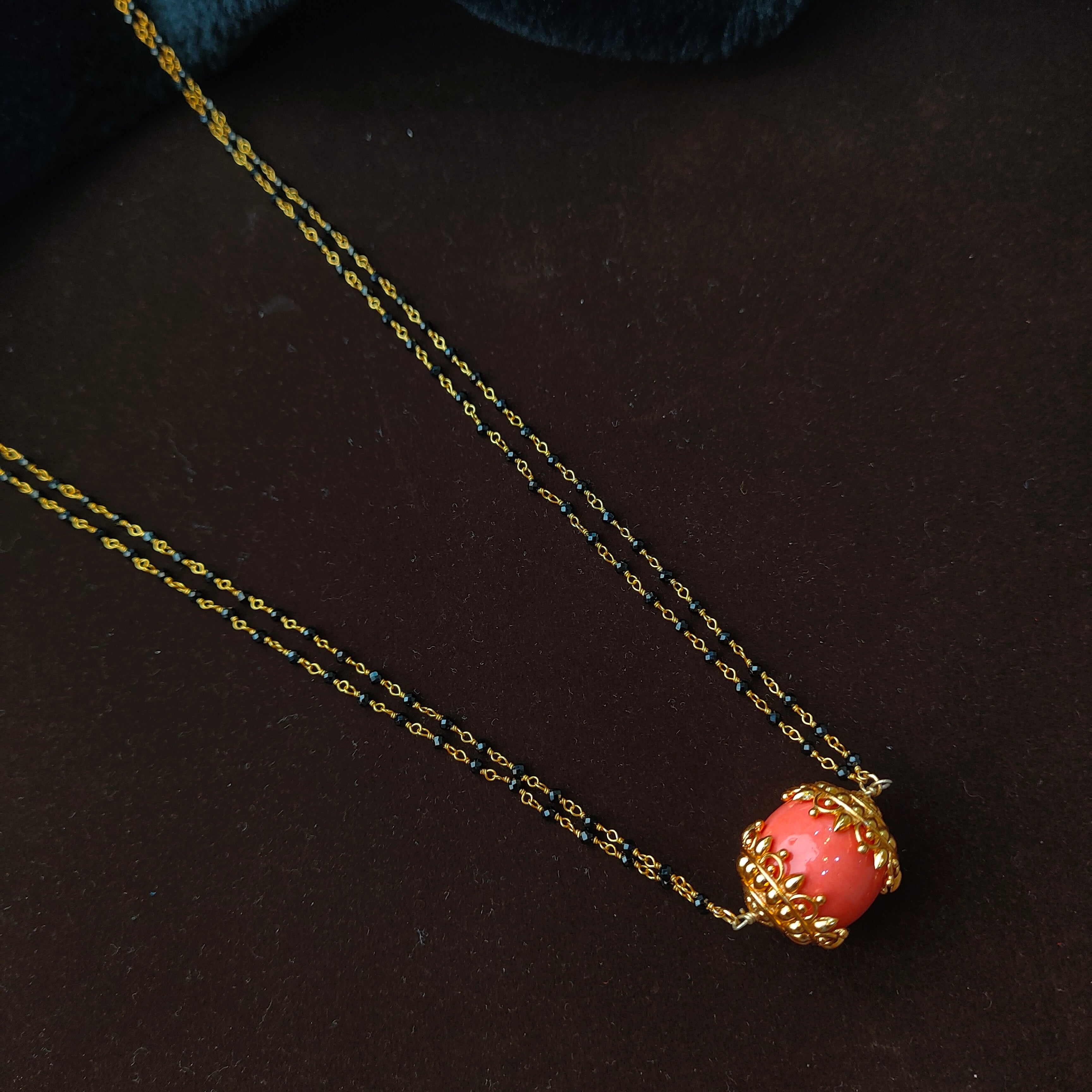 Pure 925 Silver Nakshi Coral Mangala Suthra-0340