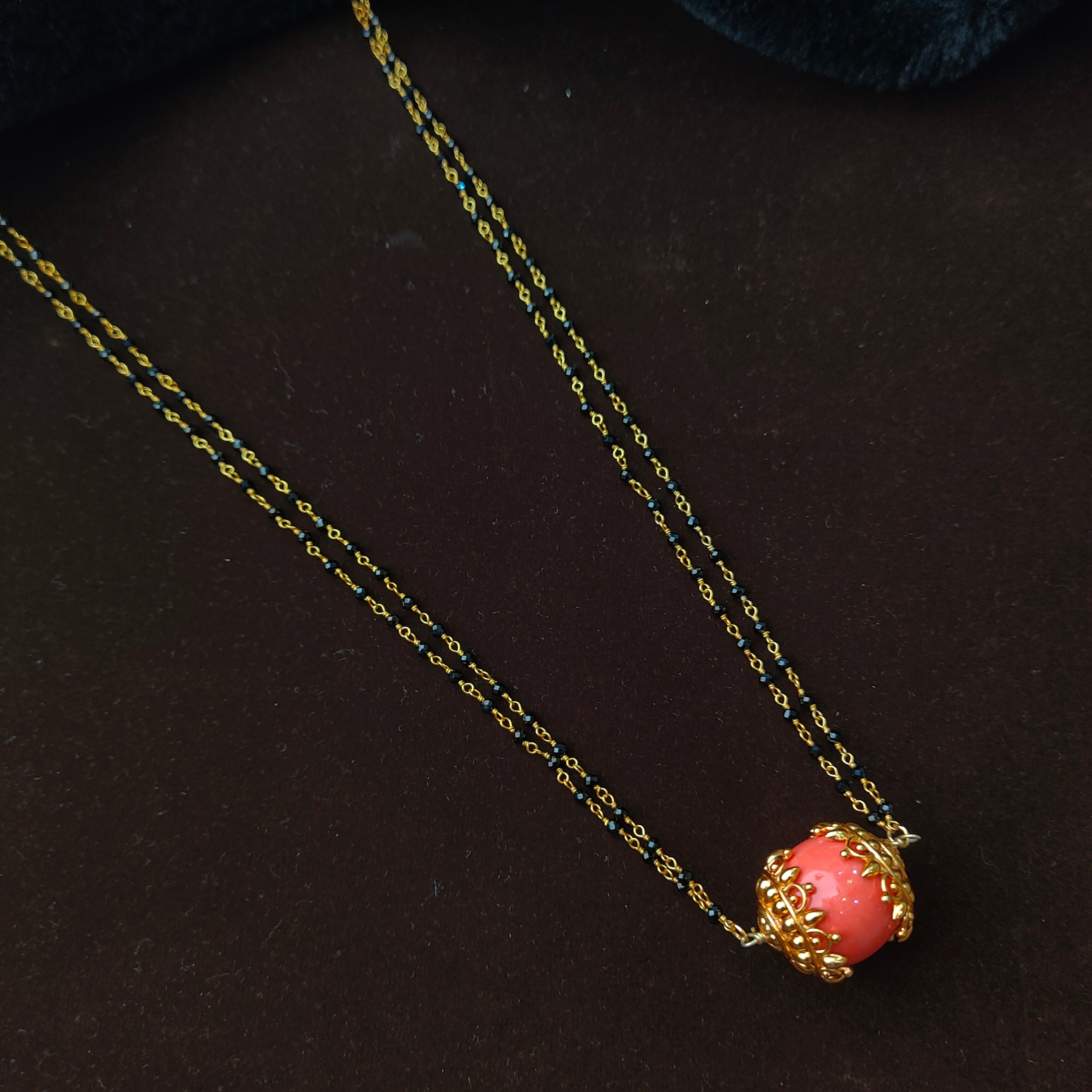 Pure 925 Silver Nakshi Coral Mangala Suthra-0340