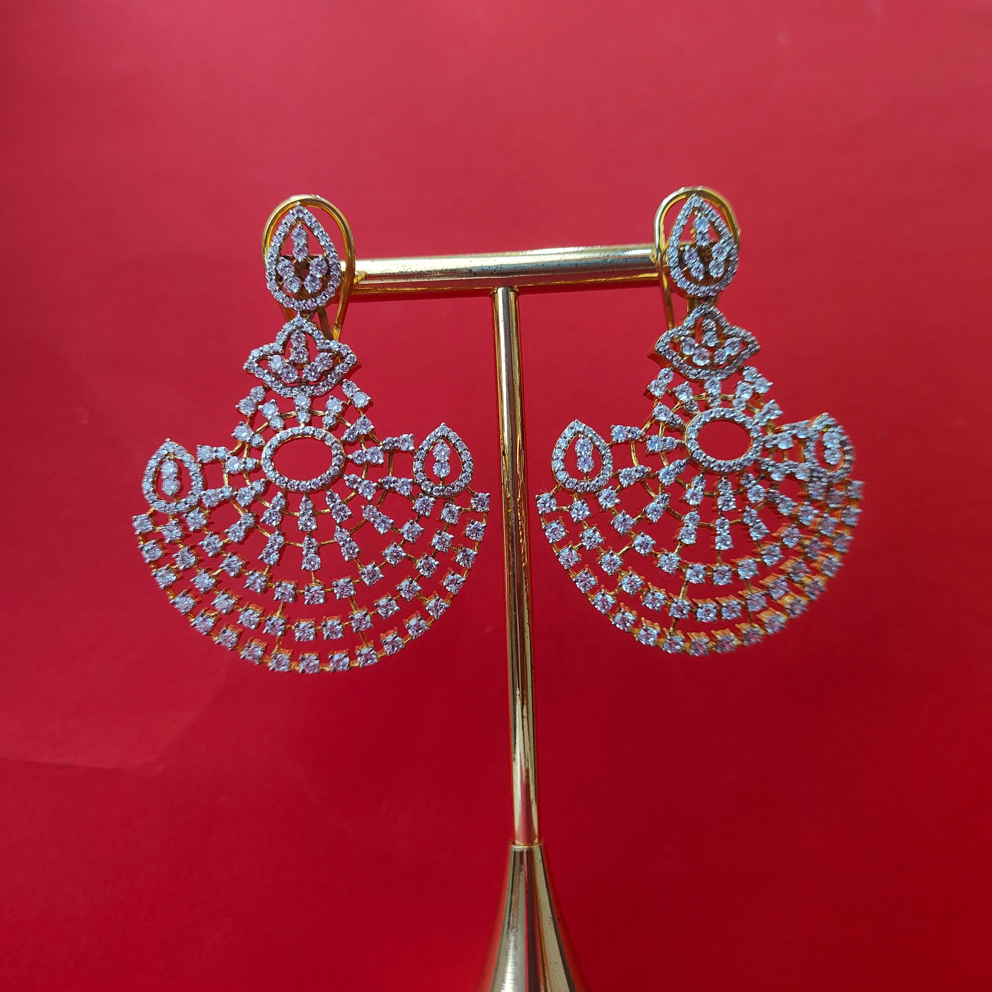 Theia Diamond Look Chandbali earring-1045