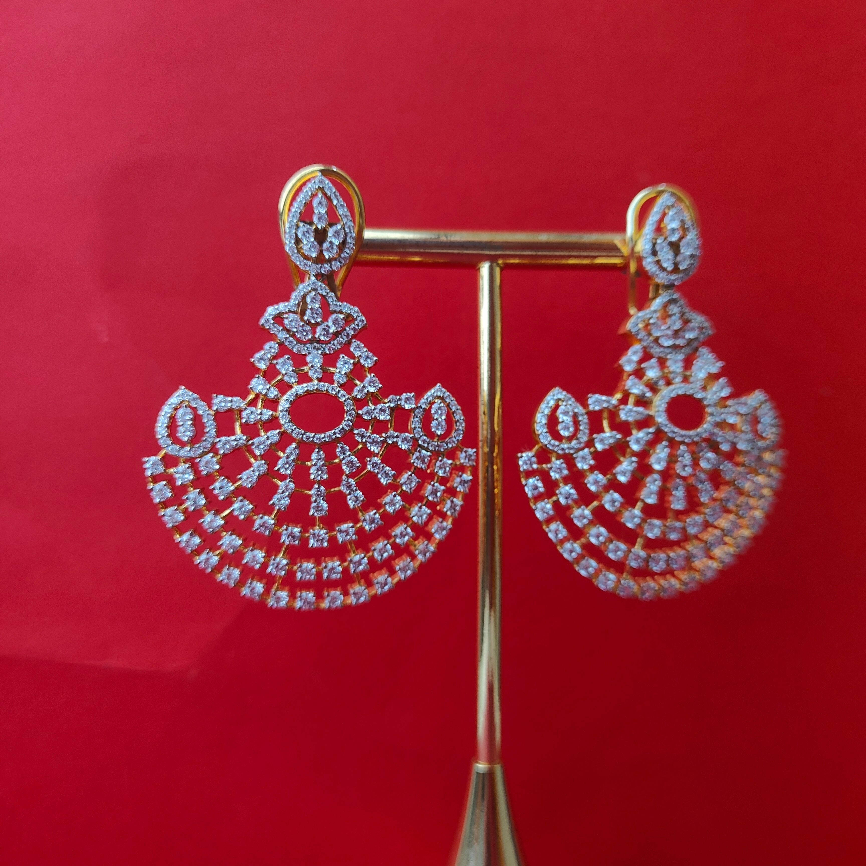 Theia Diamond Look Chandbali earring-1045