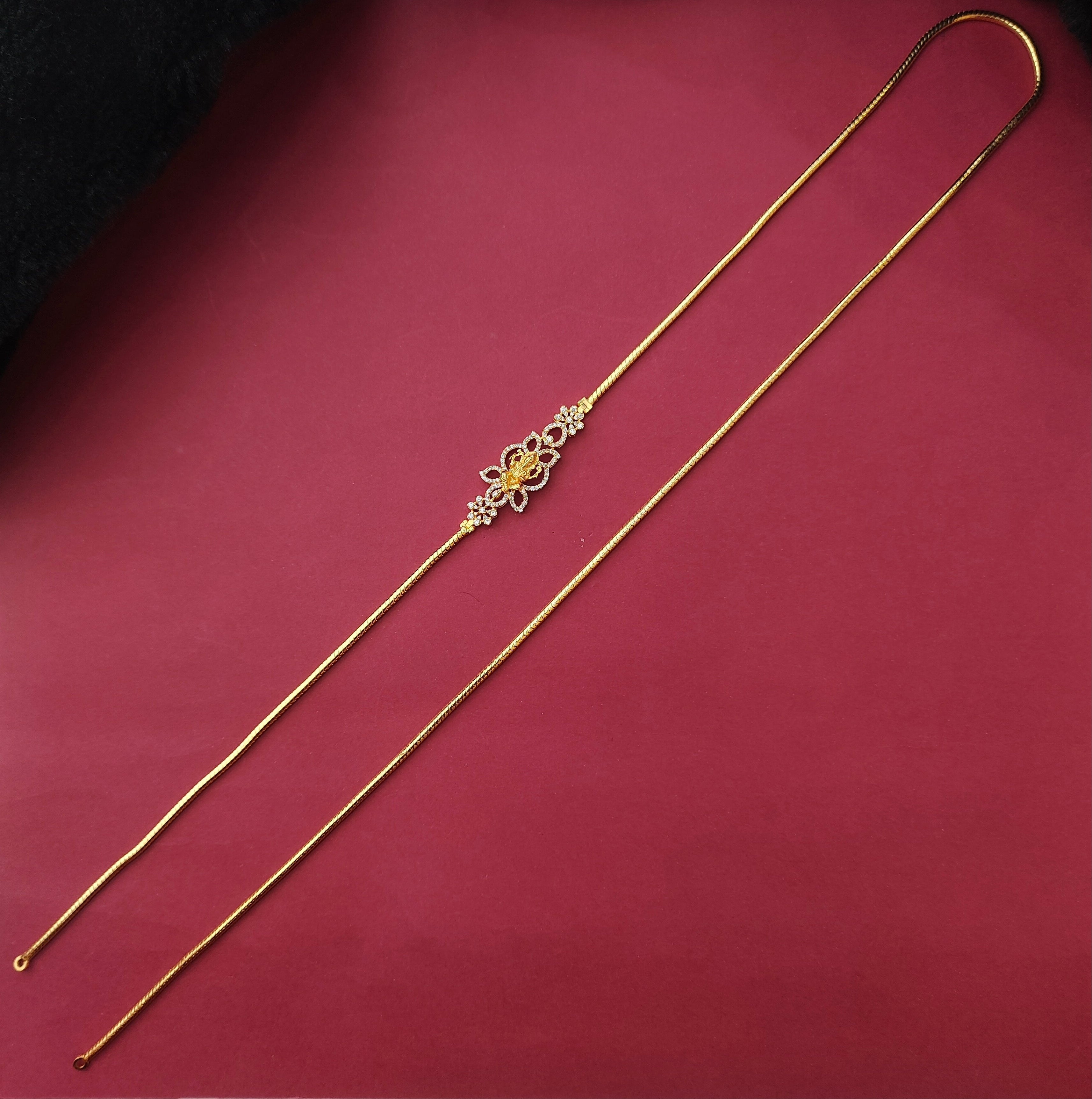 925 Silver Ganesh Mugapu Chain -0898