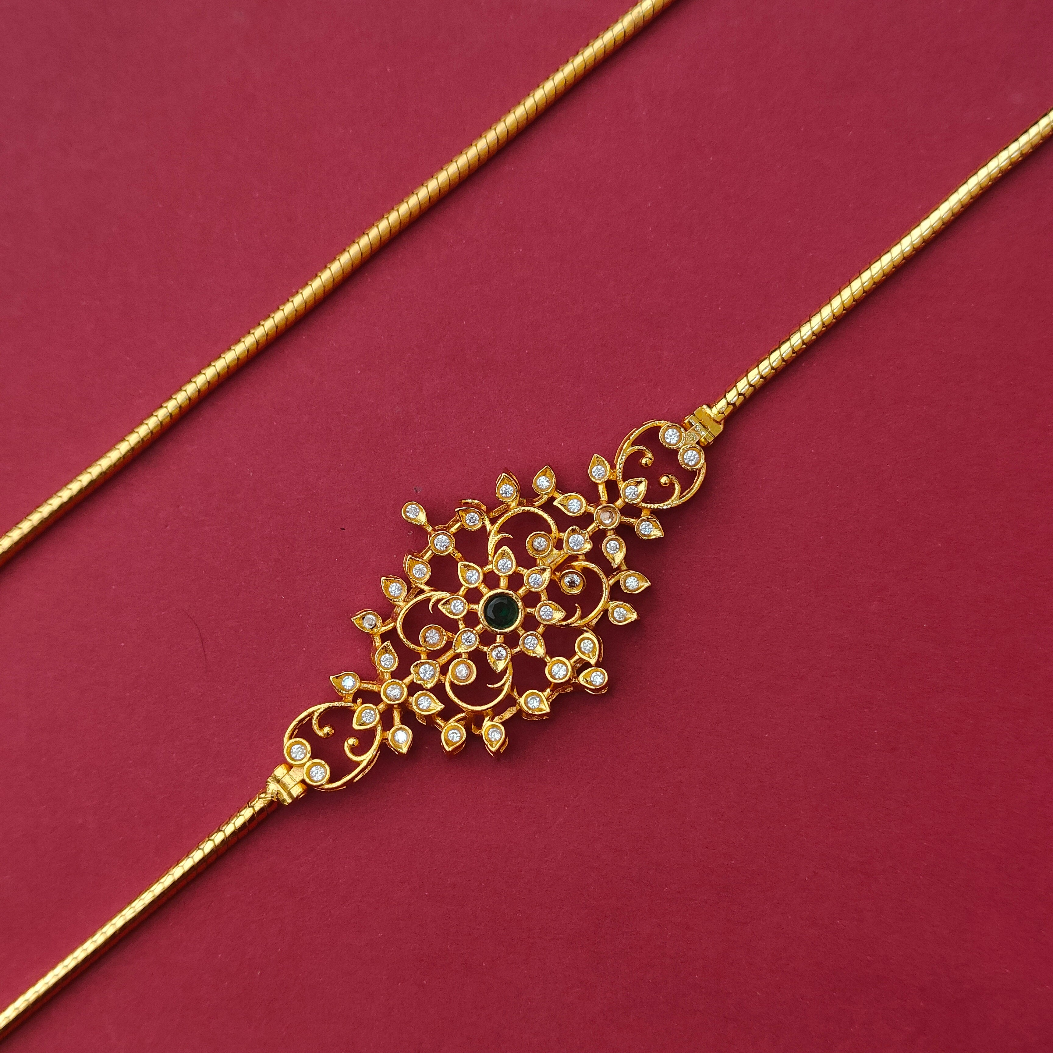 925 Silver Gold Plated Mogapu Chain-0893