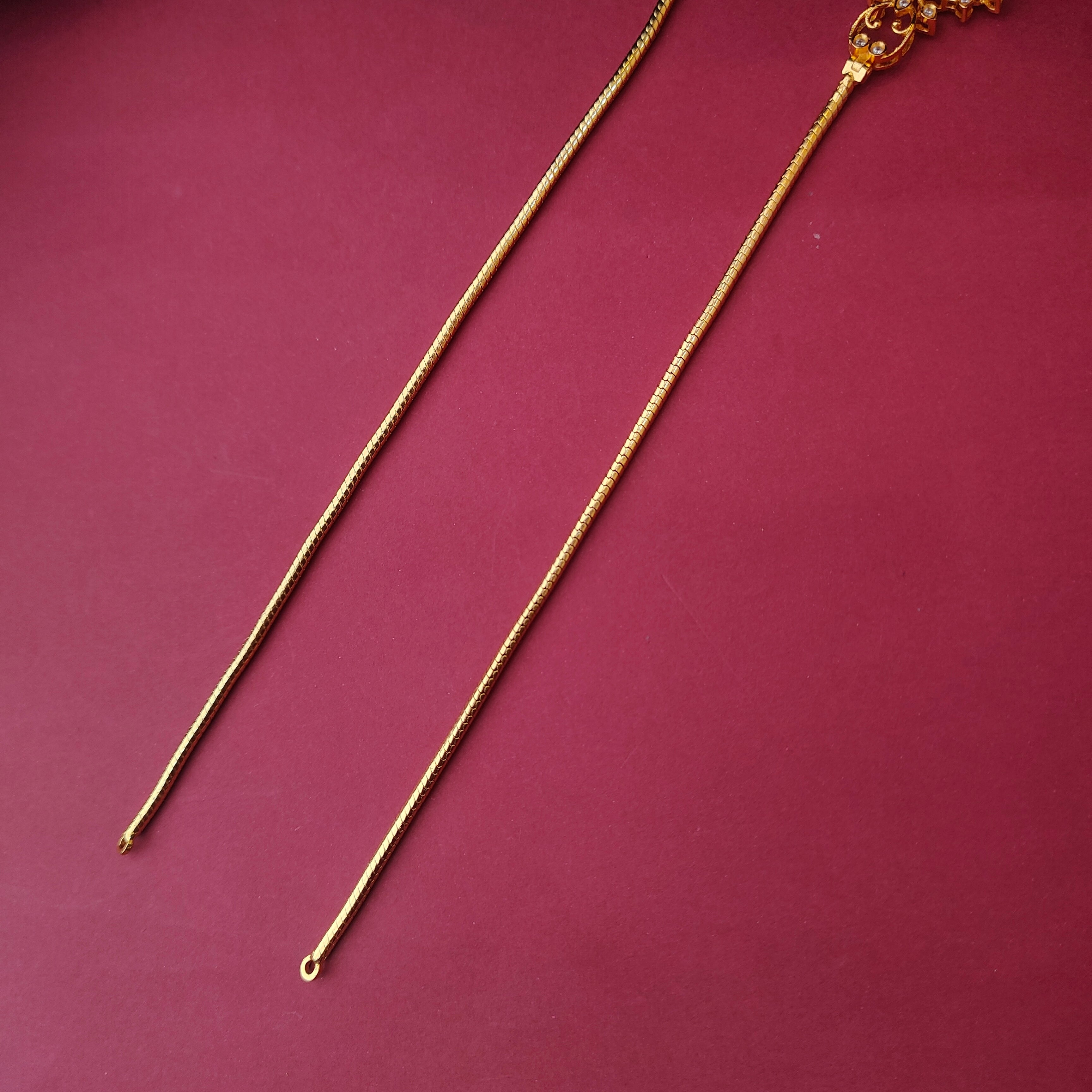 925 Silver Gold Plated Mogapu Chain-0893