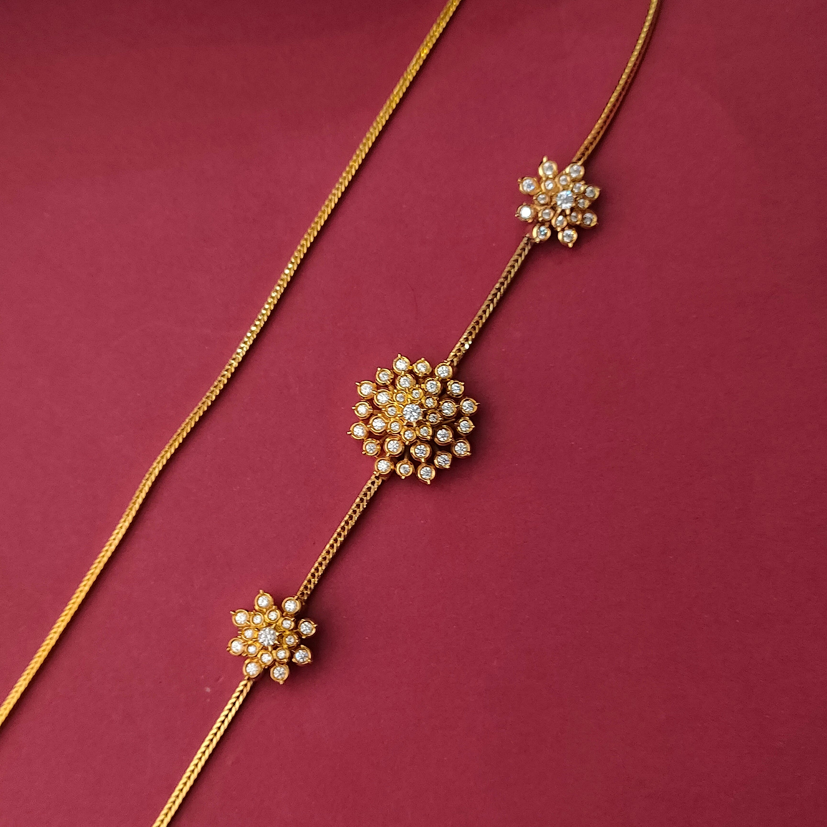 925 Silver Gold Plated Mugapu Chain-229