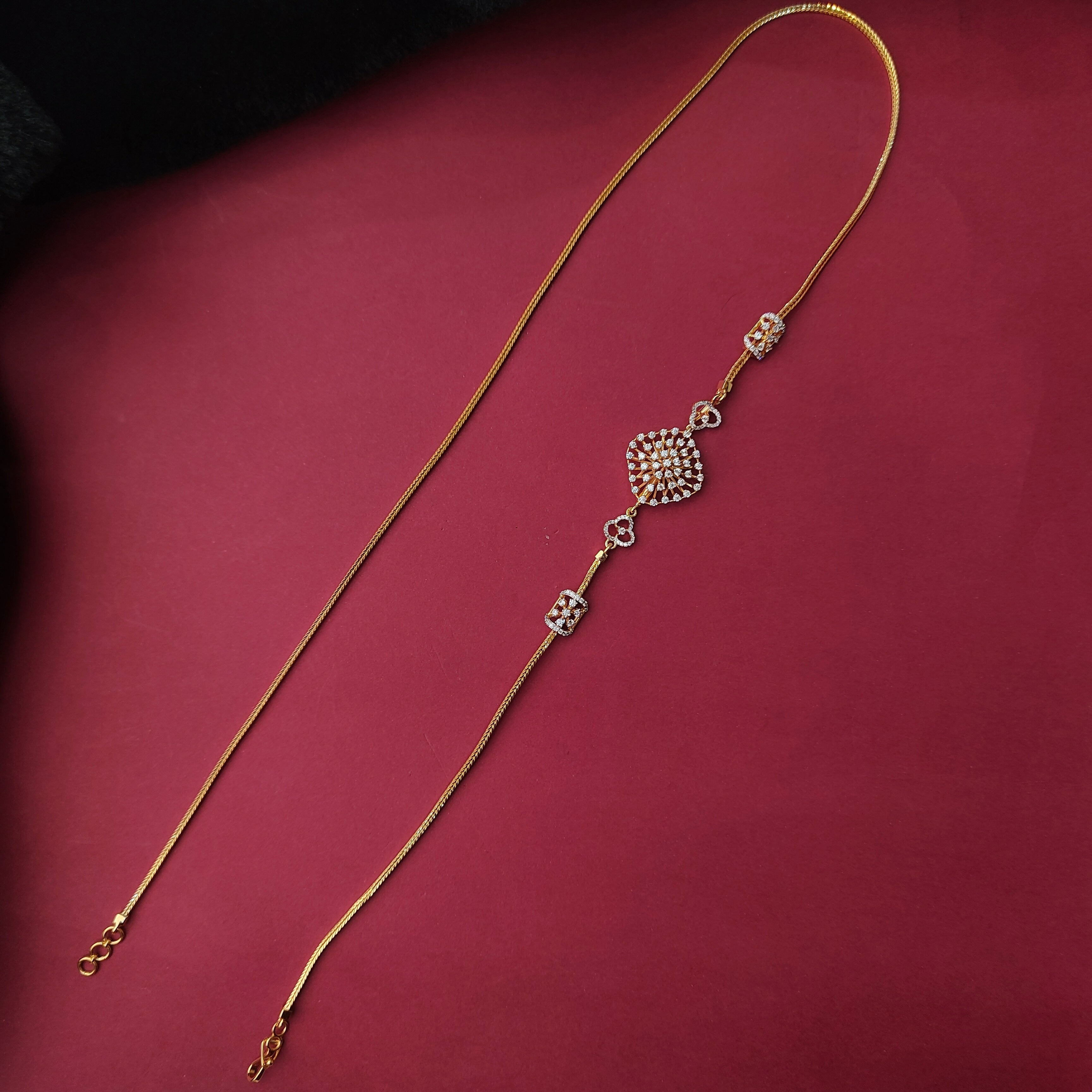 925 Silver Gold Plated Mugapu Chain-222 Made to order