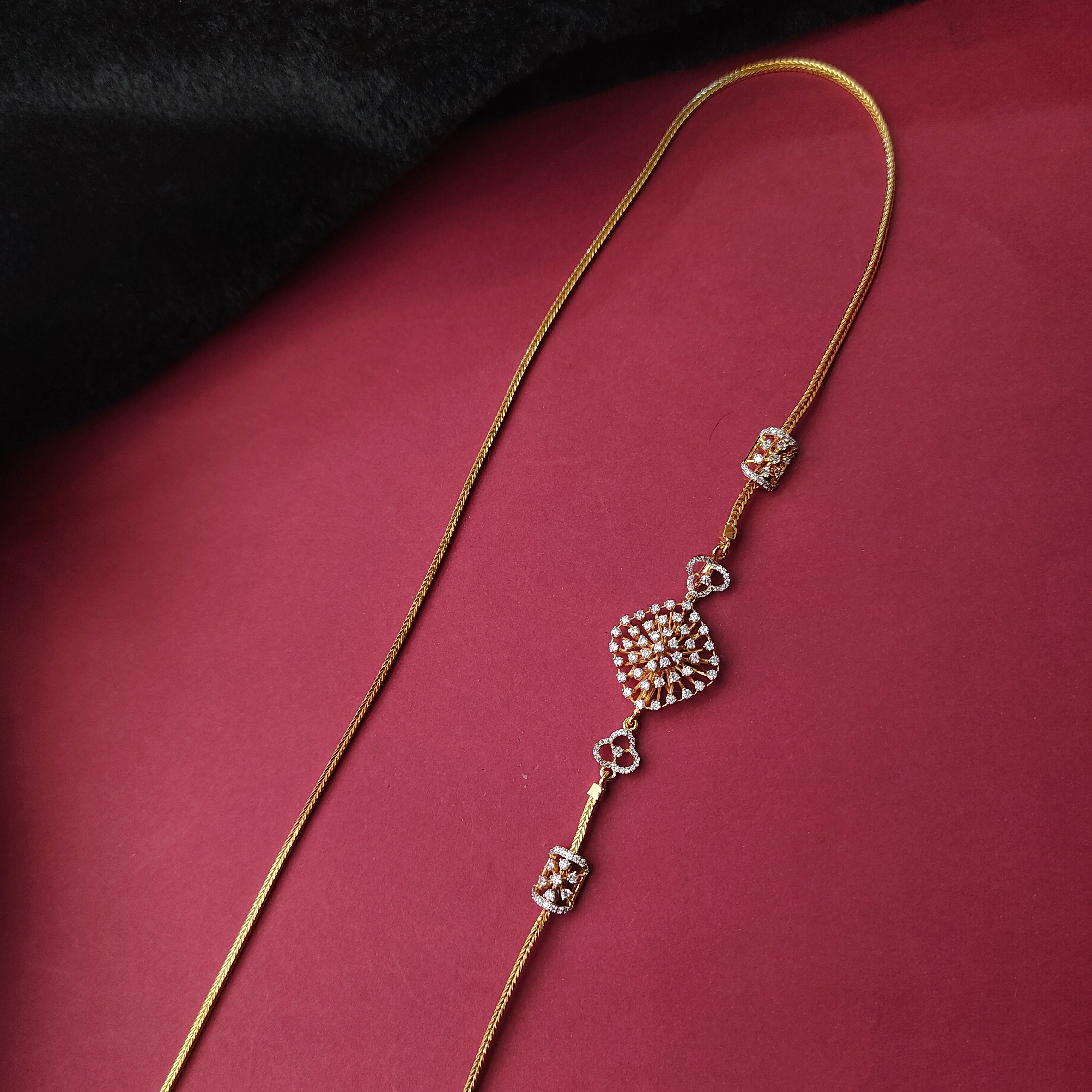 925 Silver Gold Plated Mugapu Chain-222