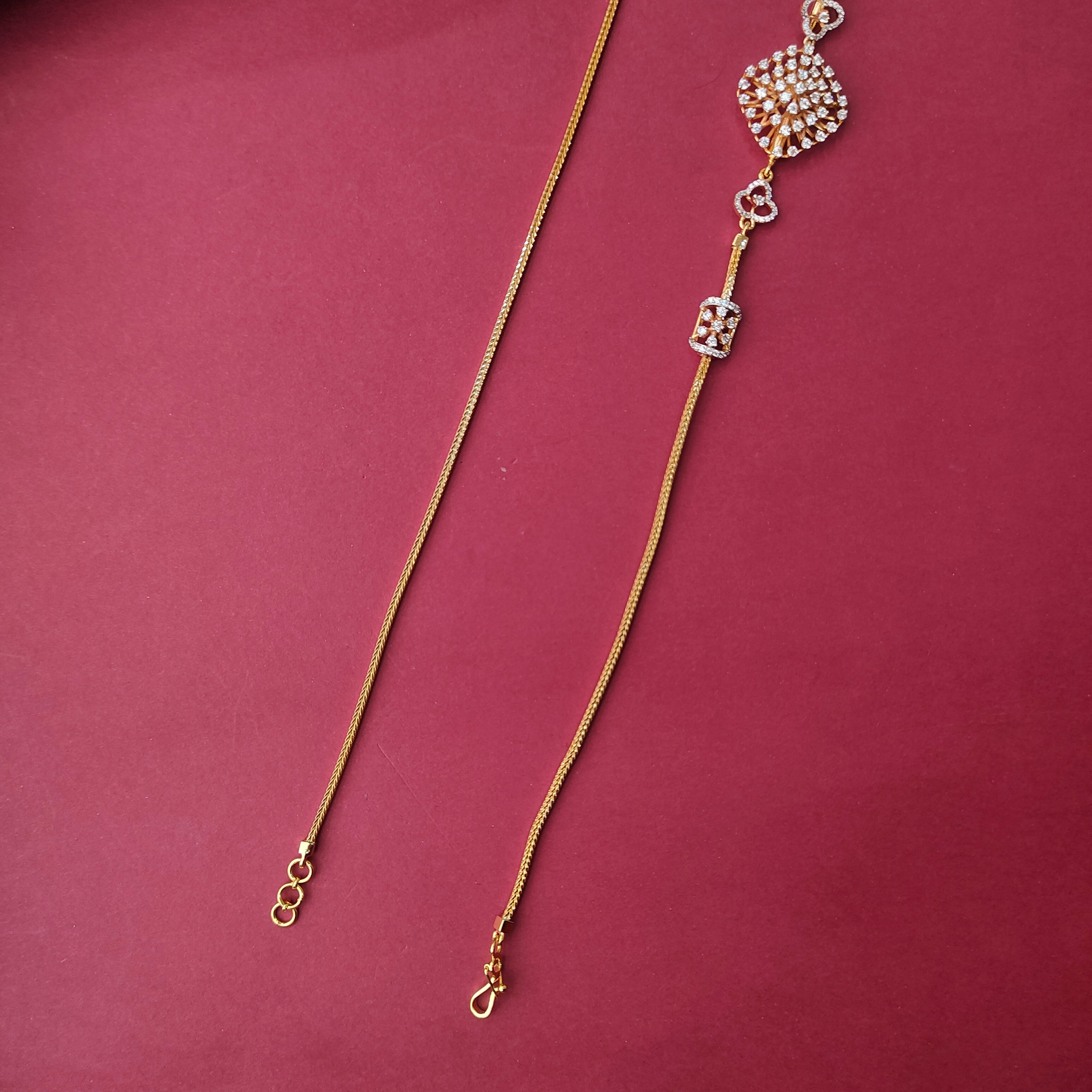 925 Silver Gold Plated Mugapu Chain-222 Made to order