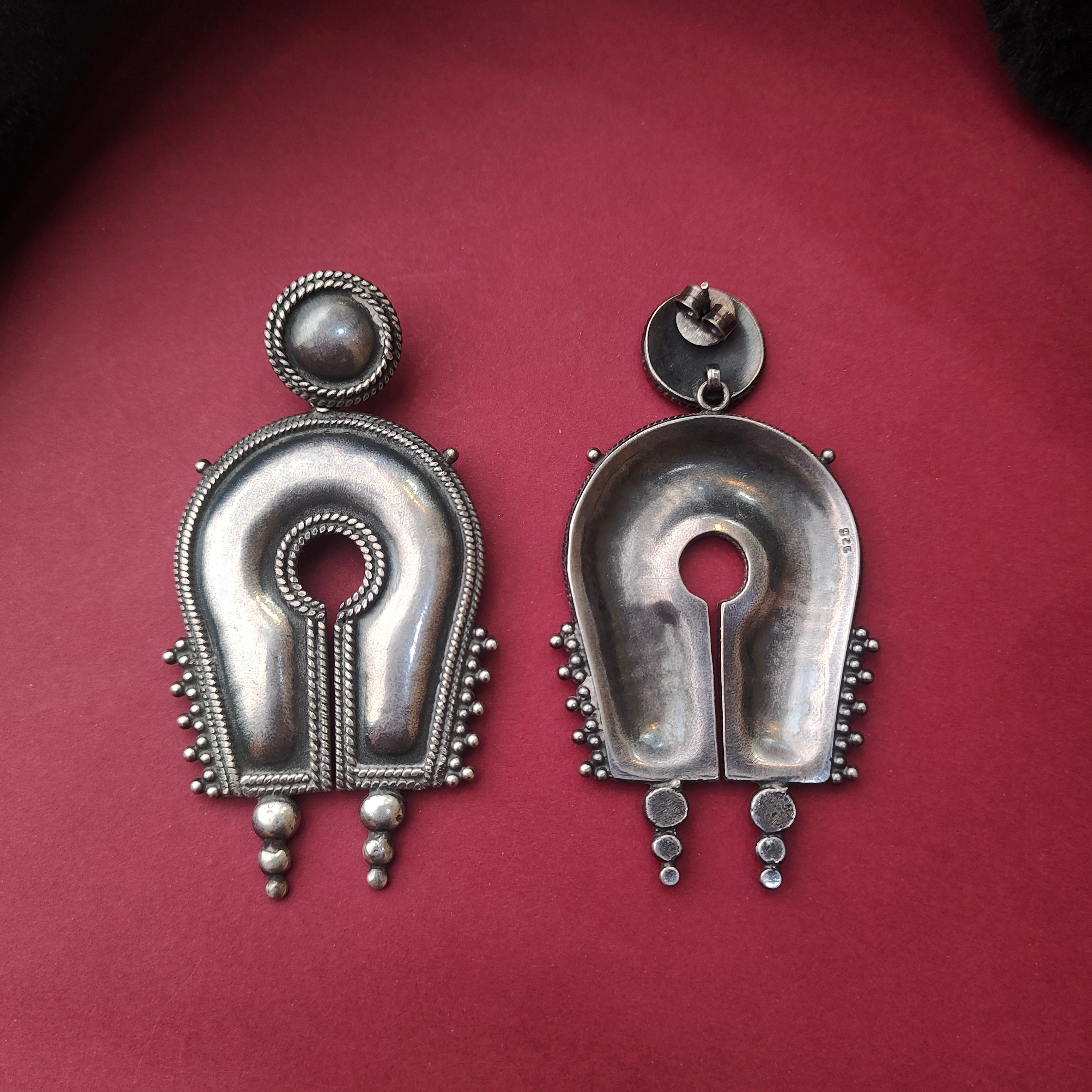 925 Pure Silver Oxidized Earring-1567