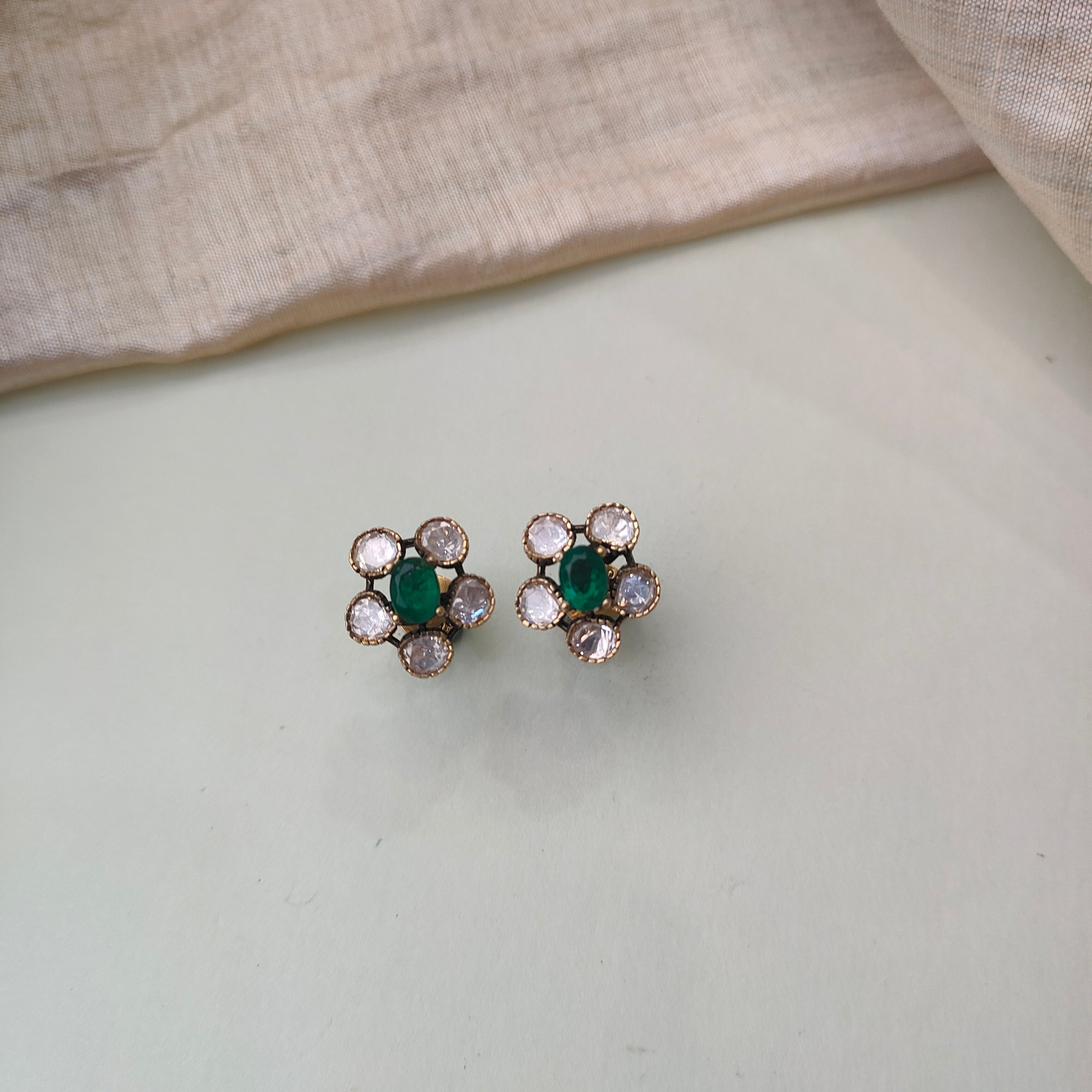 925 Silver Victorian Pendant with Earring -0162