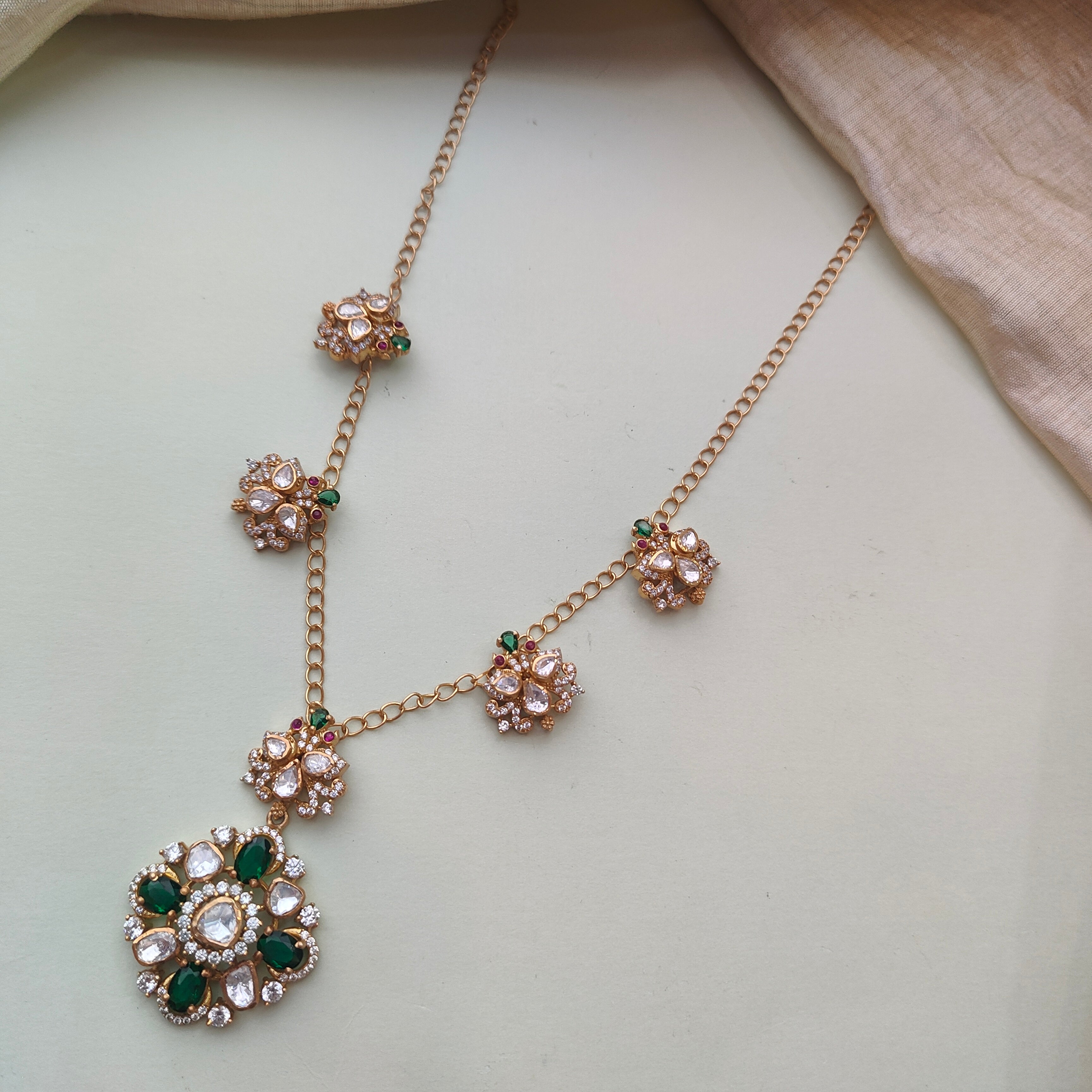 925 Silver Victorian Necklace- 0169