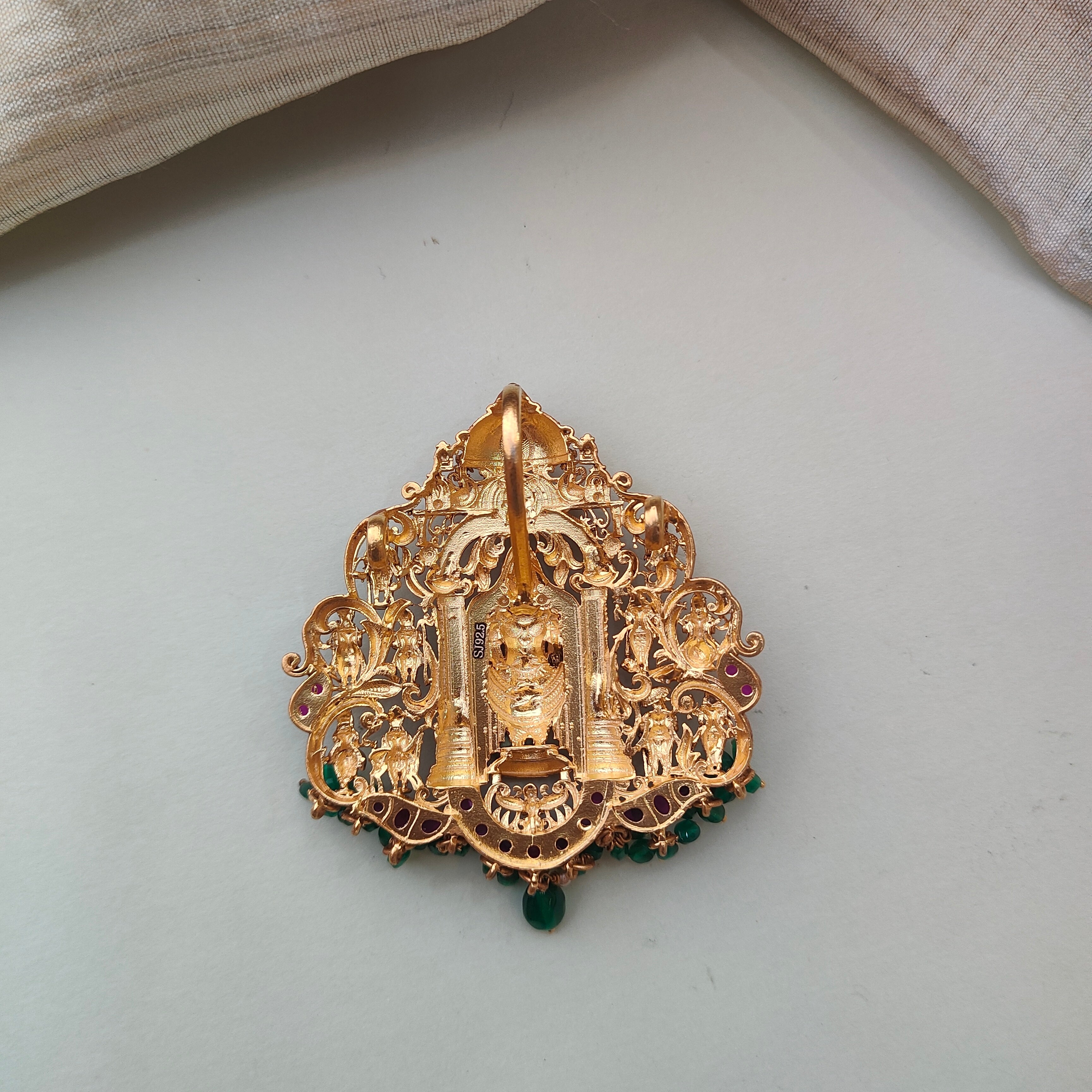 925 Silver Gold plated Dasavatara Venkateswara swamy Pendant-0161
