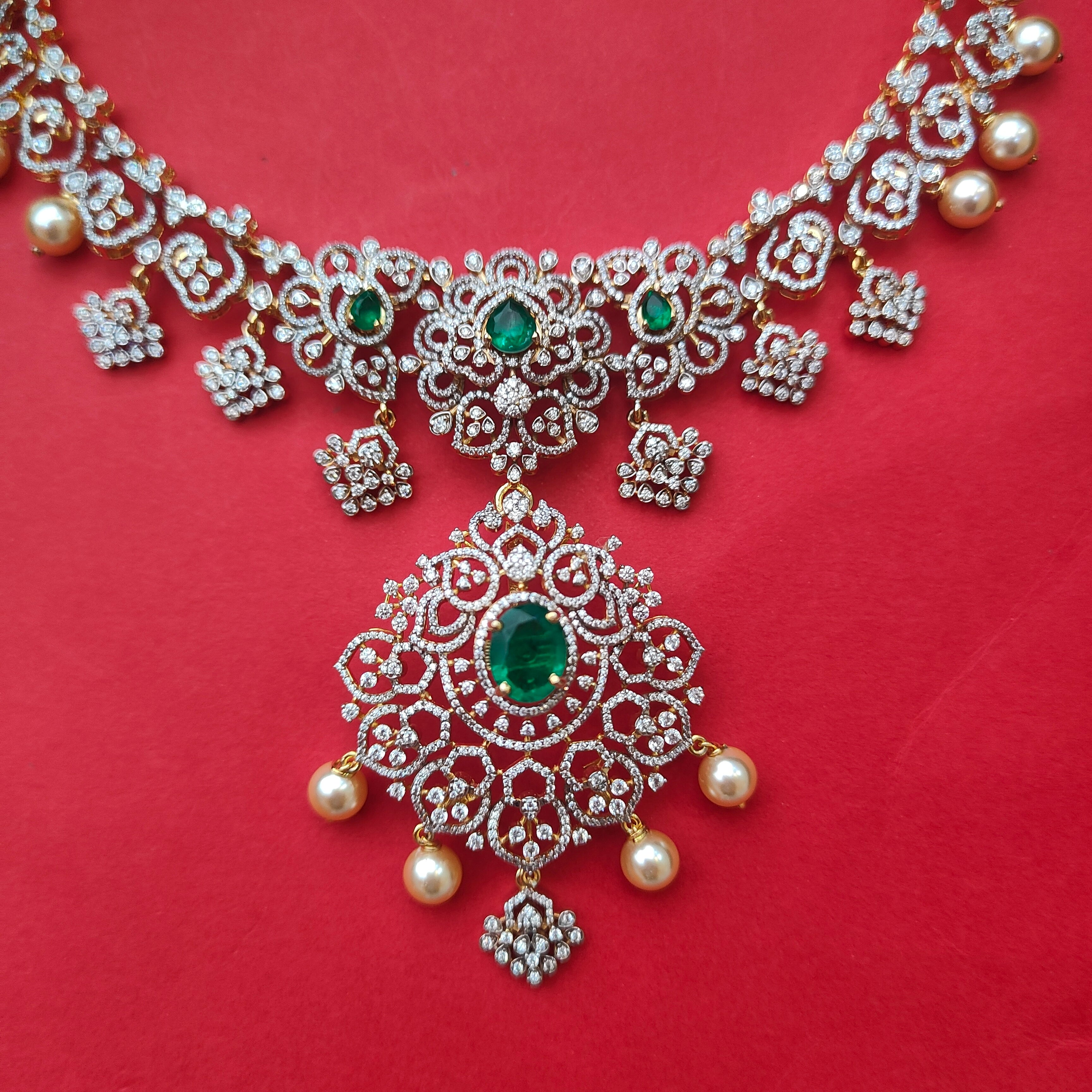 925 Silver Theia Diamond Look Necklace ( MADE TO ORDER ) - 0216