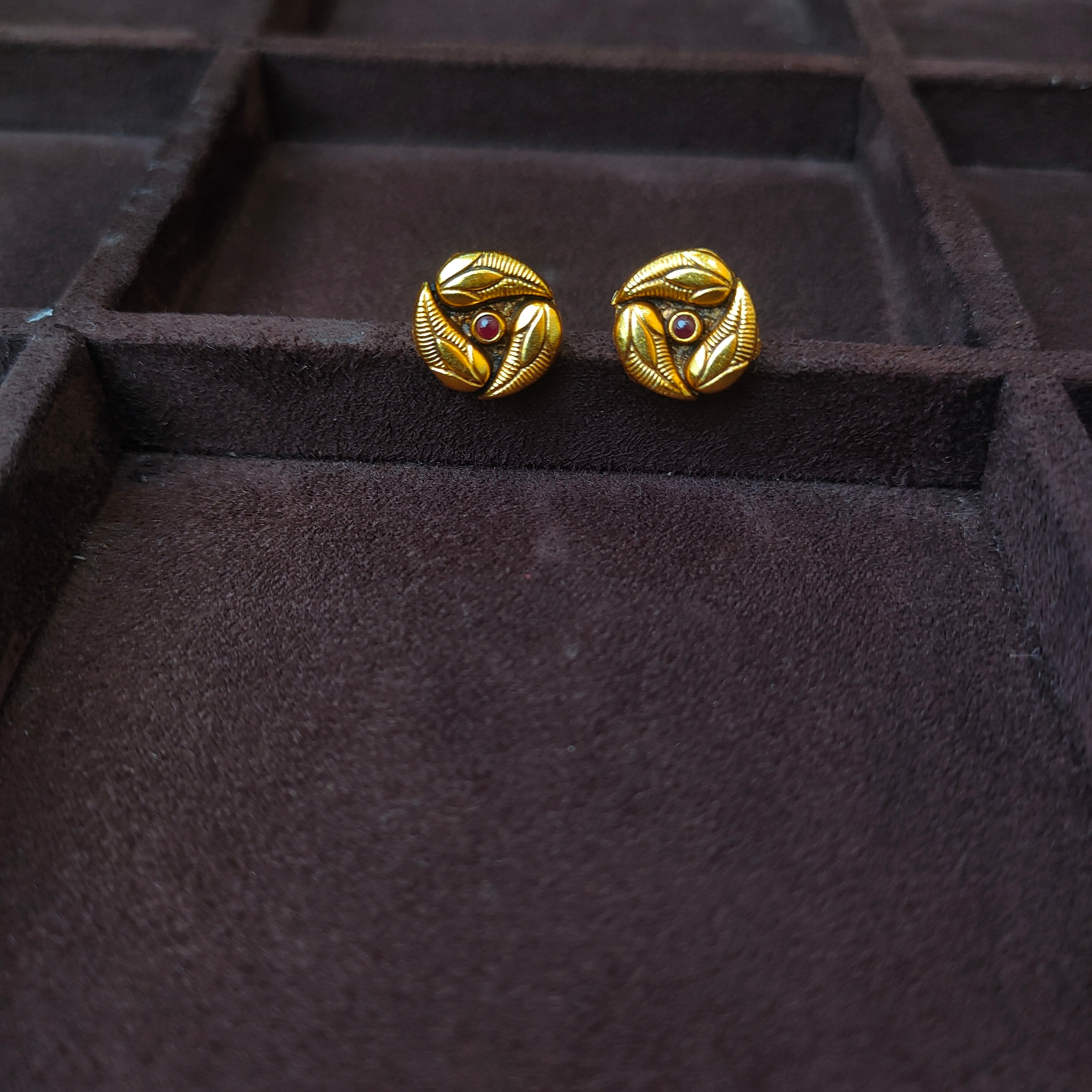 925 Silver Gold Plated Earstud -0172