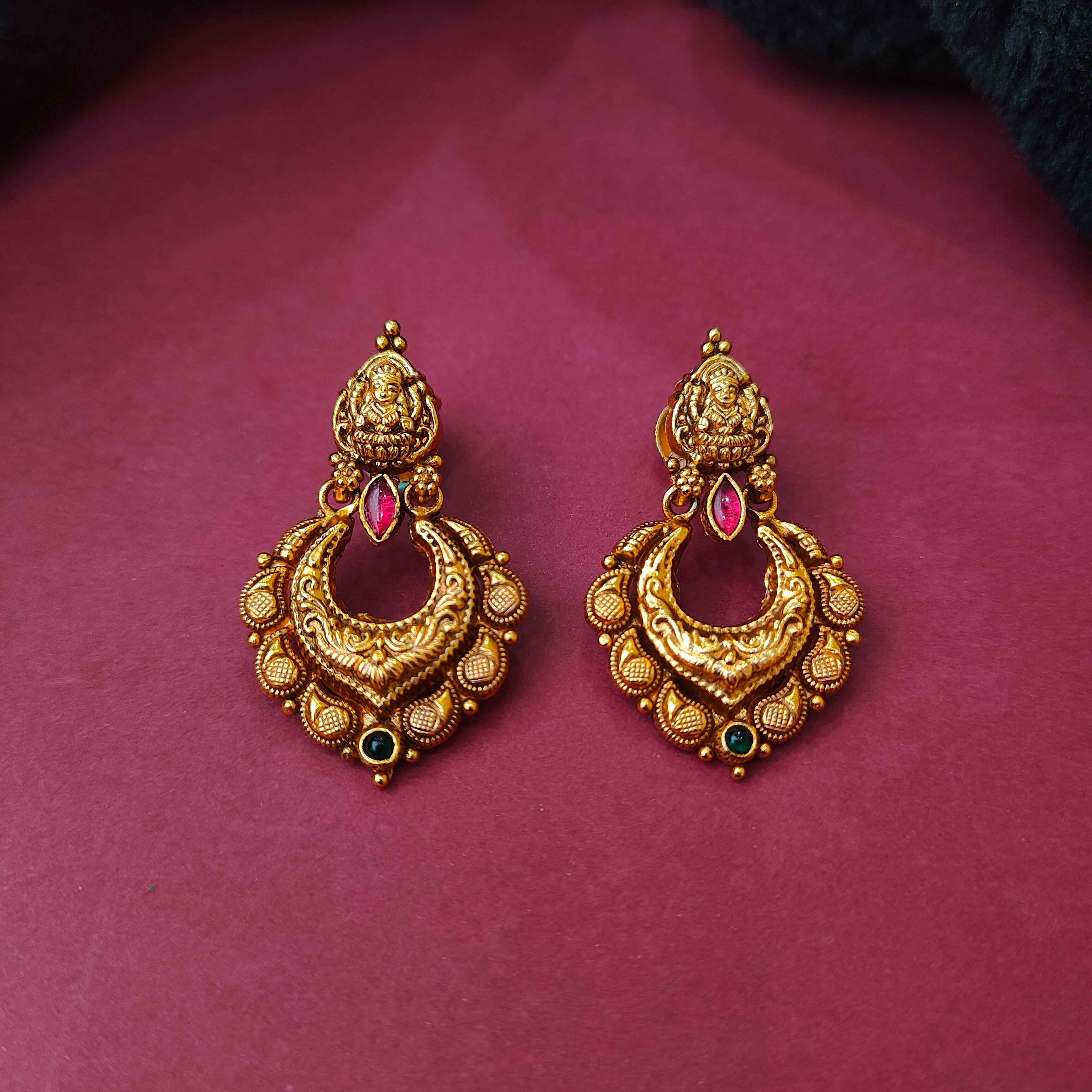 925 Silver lakshmi Earrings - 0188