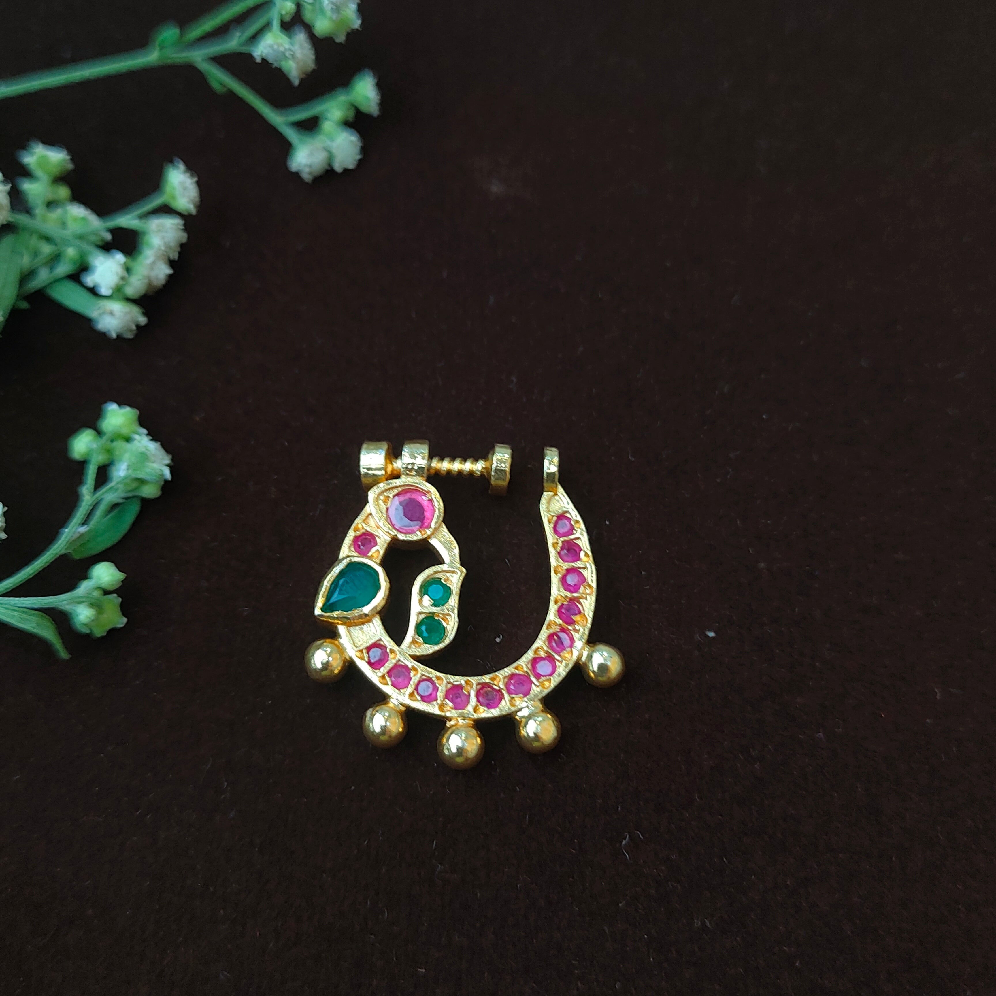 Pure 925 Silver Traditional Nath - 0047