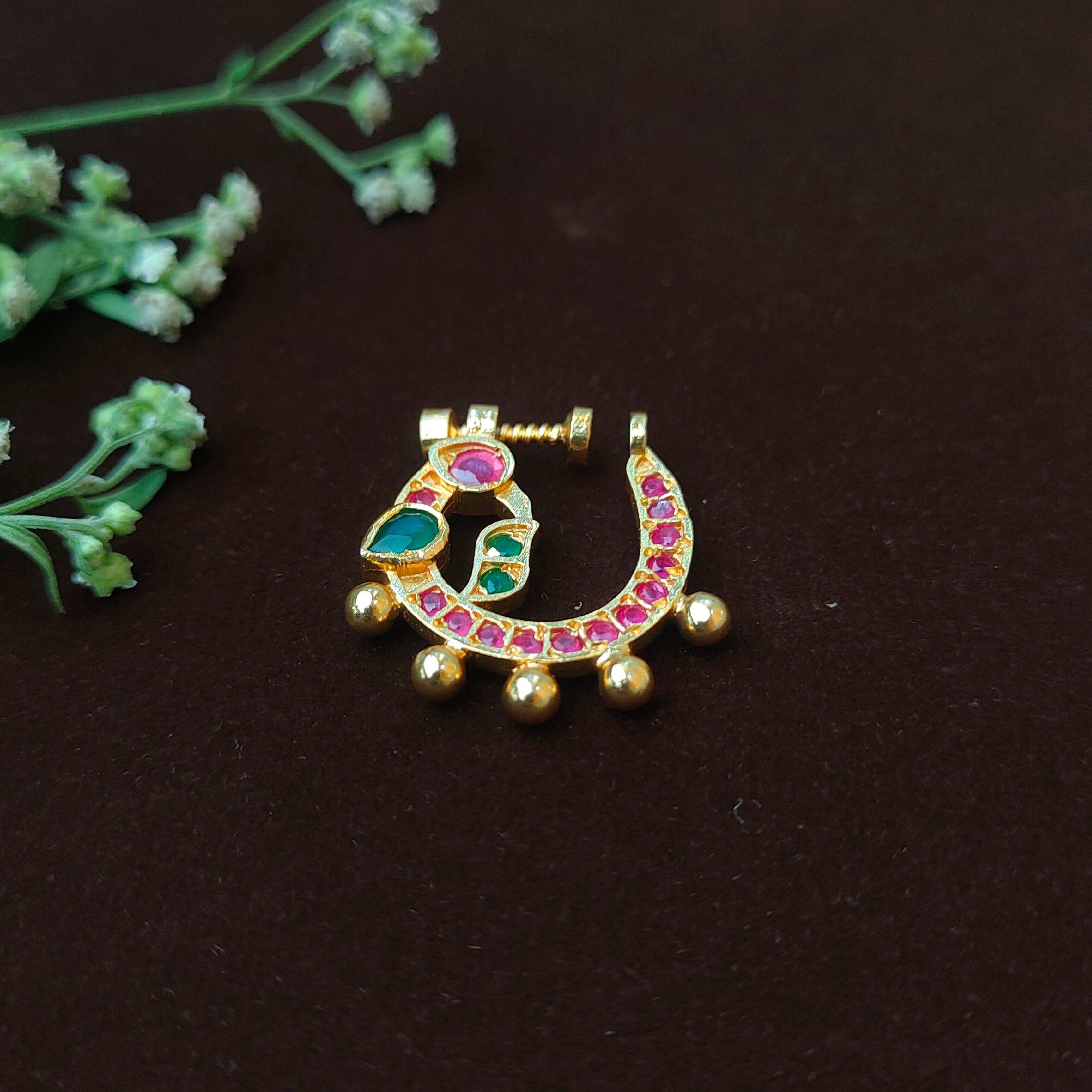 Pure 925 Silver Traditional Nath - 0047