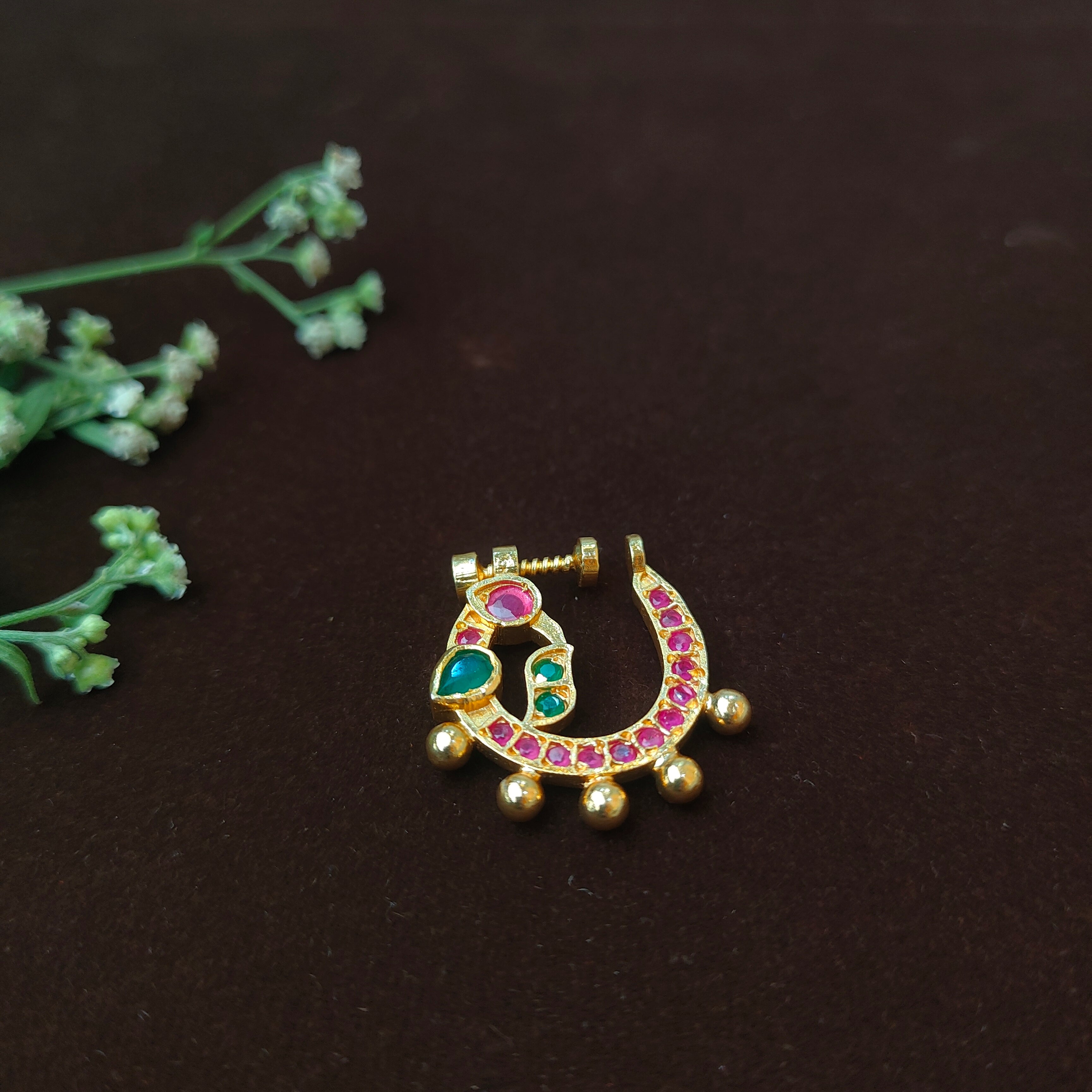 Pure 925 Silver Traditional Nath - 0047