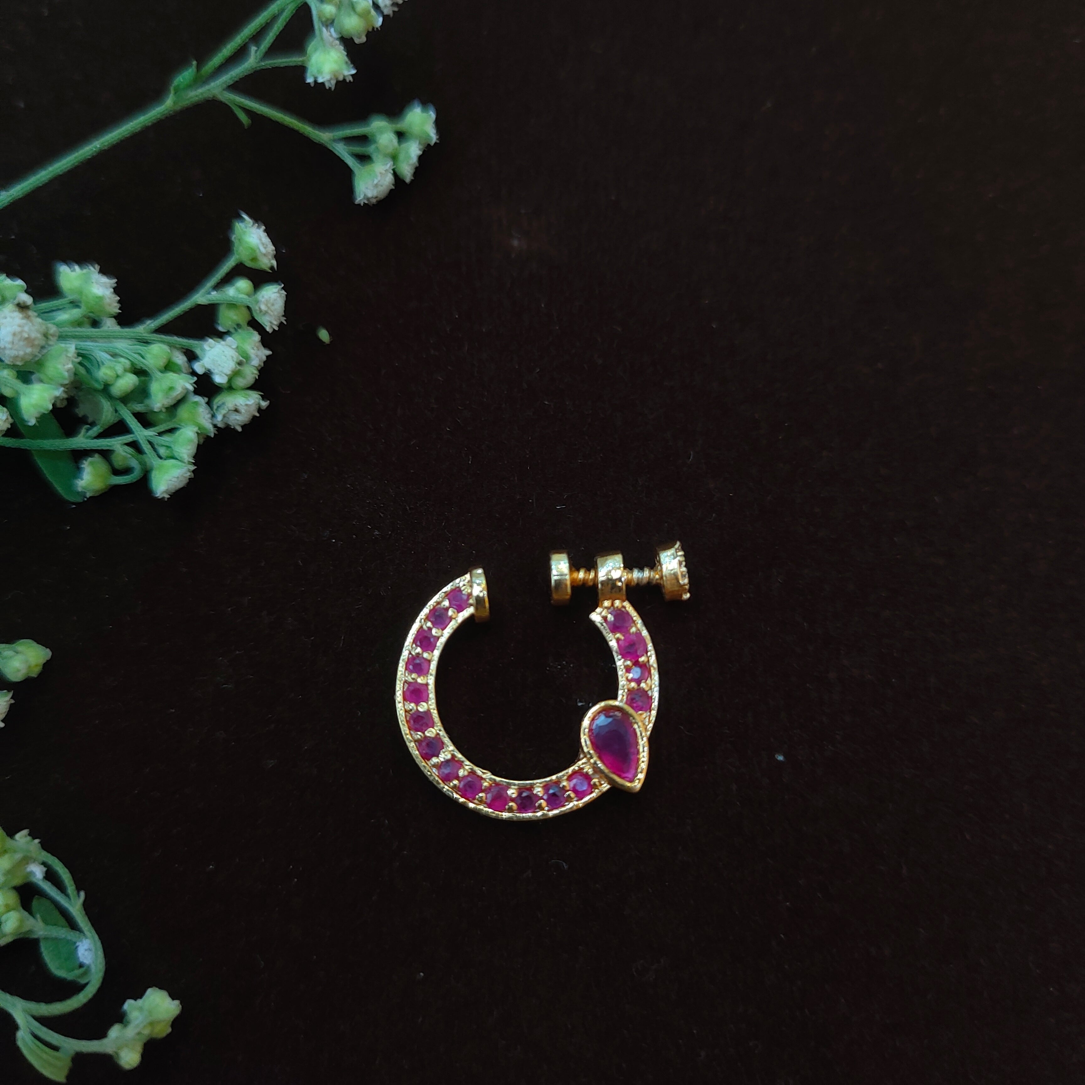 Pure 925 Silver Traditional Nath - 0067