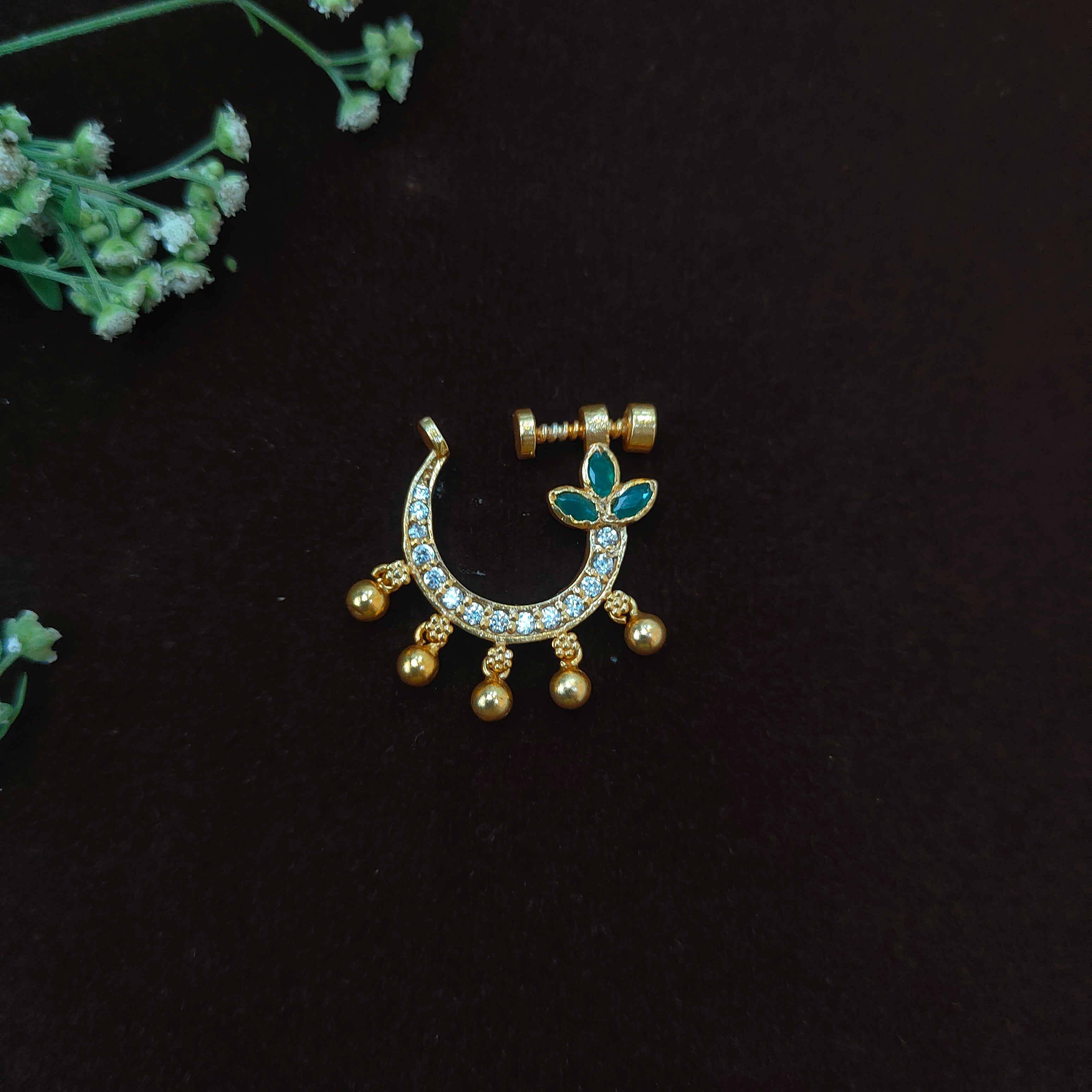 Pure 925 Silver Traditional Nath - 0055