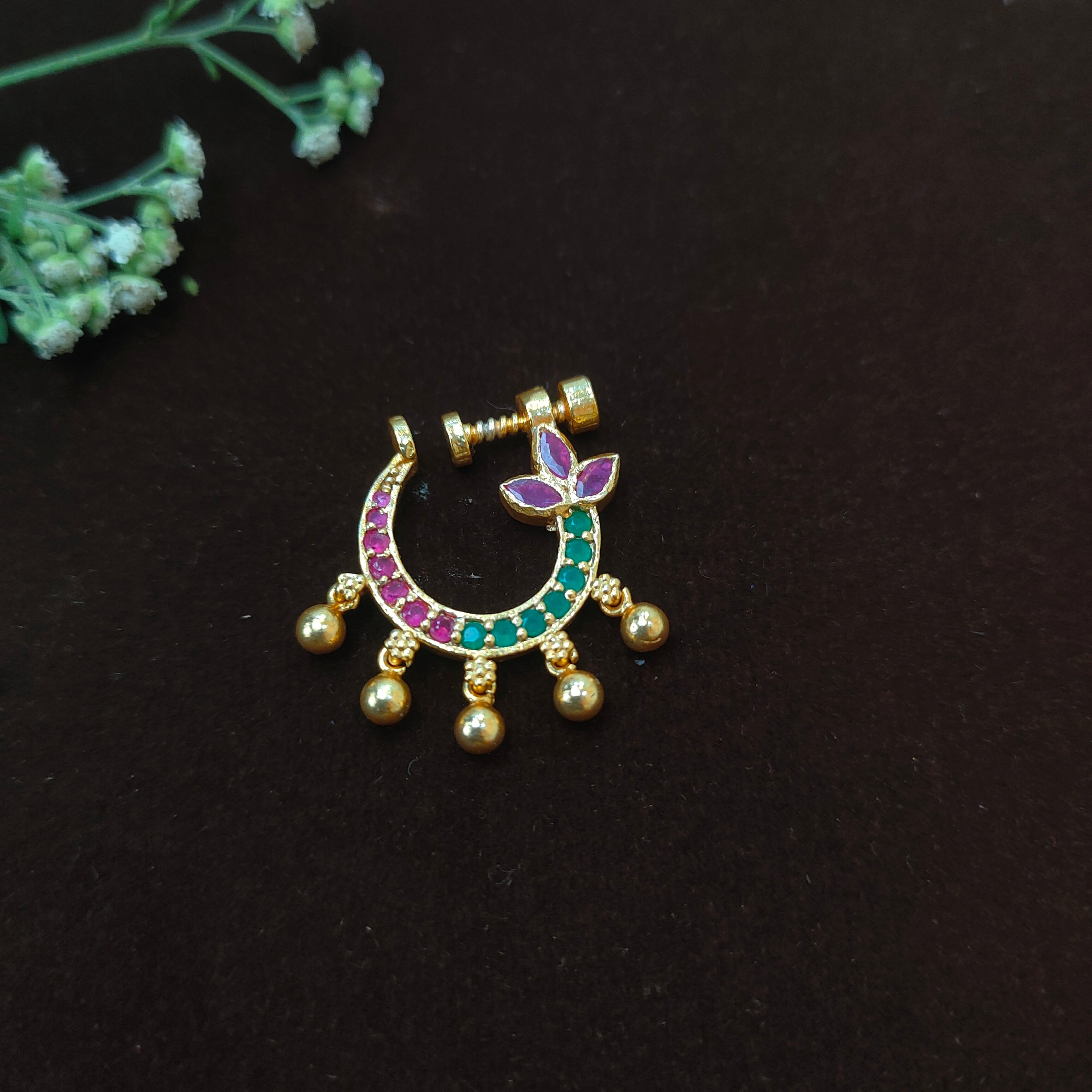 Pure 925 Silver Traditional Nath - 0054