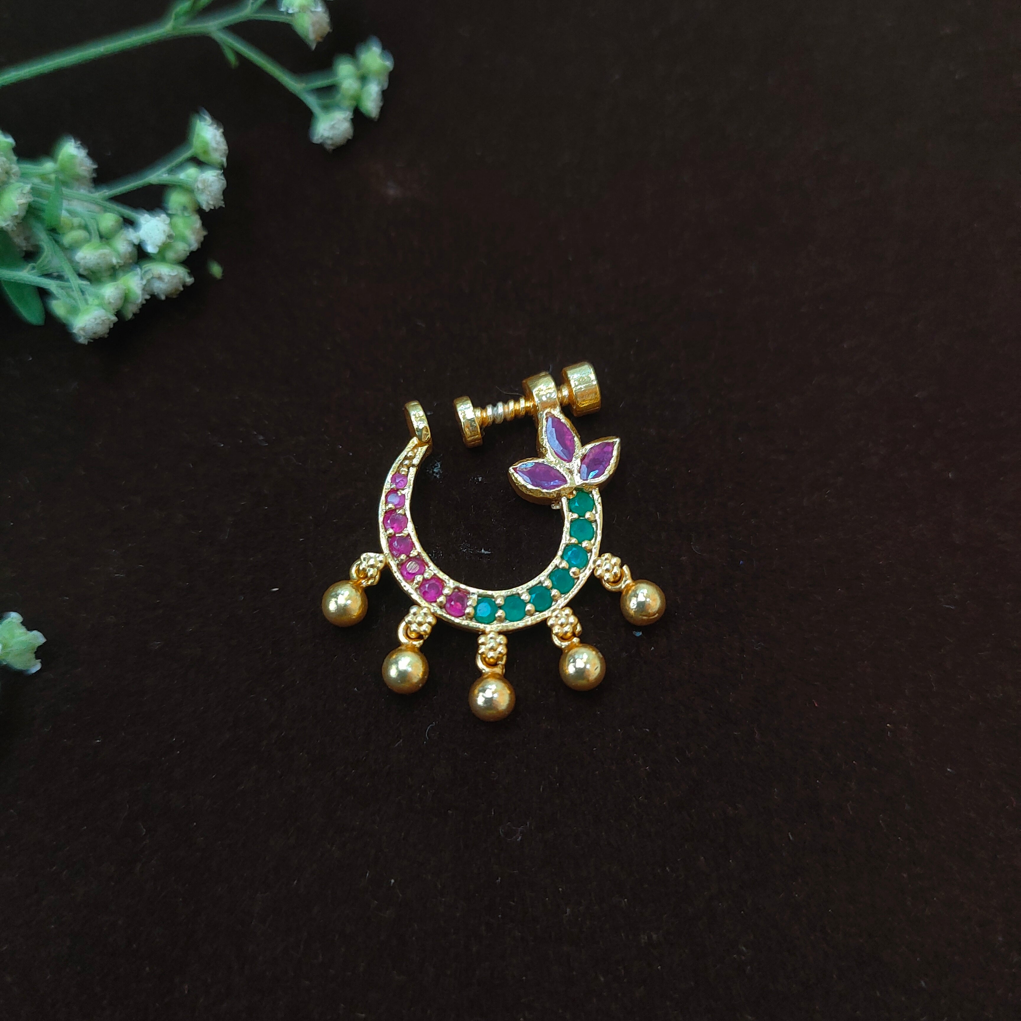 Pure 925 Silver Traditional Nath - 0054