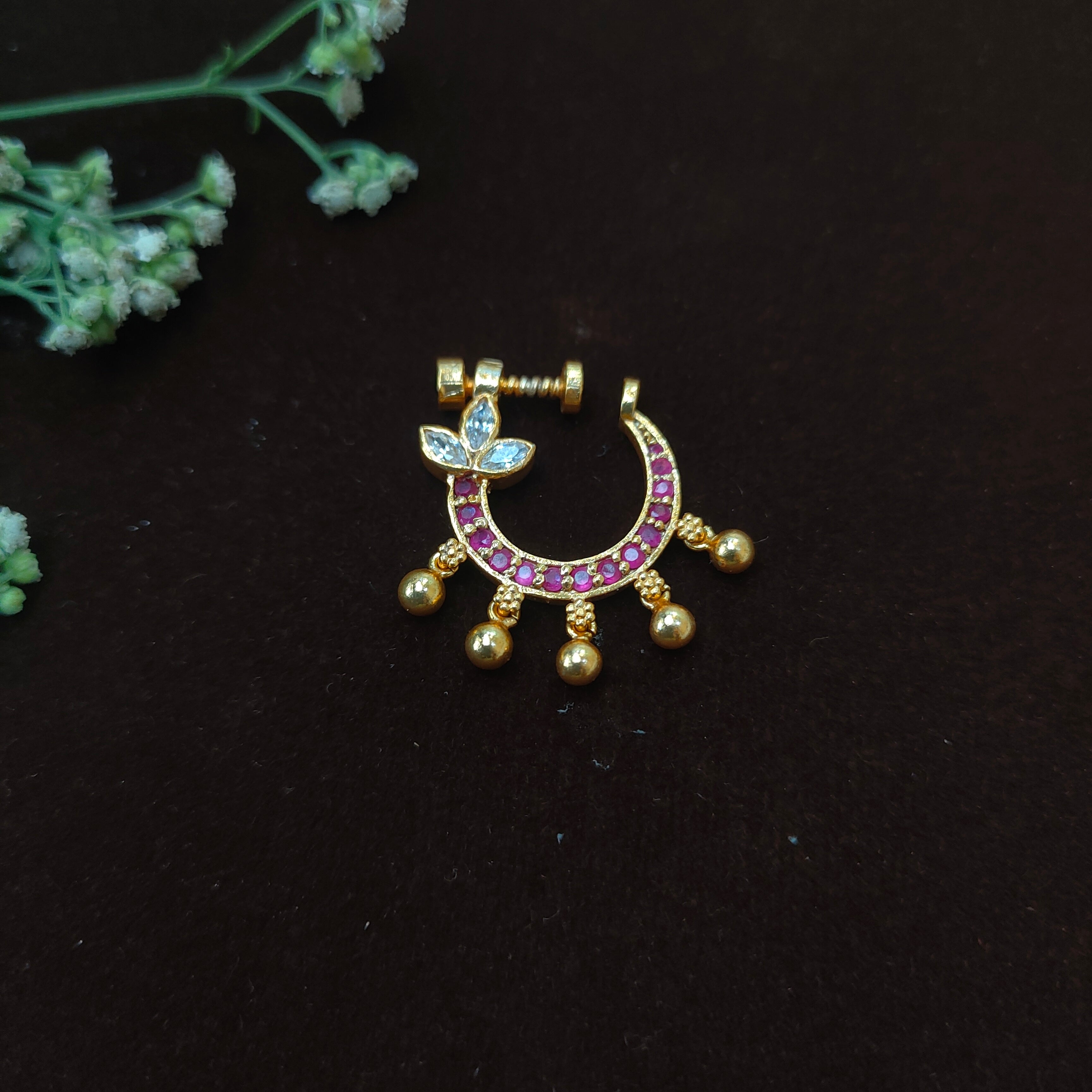 Pure 925 Silver Traditional Nath - 0053