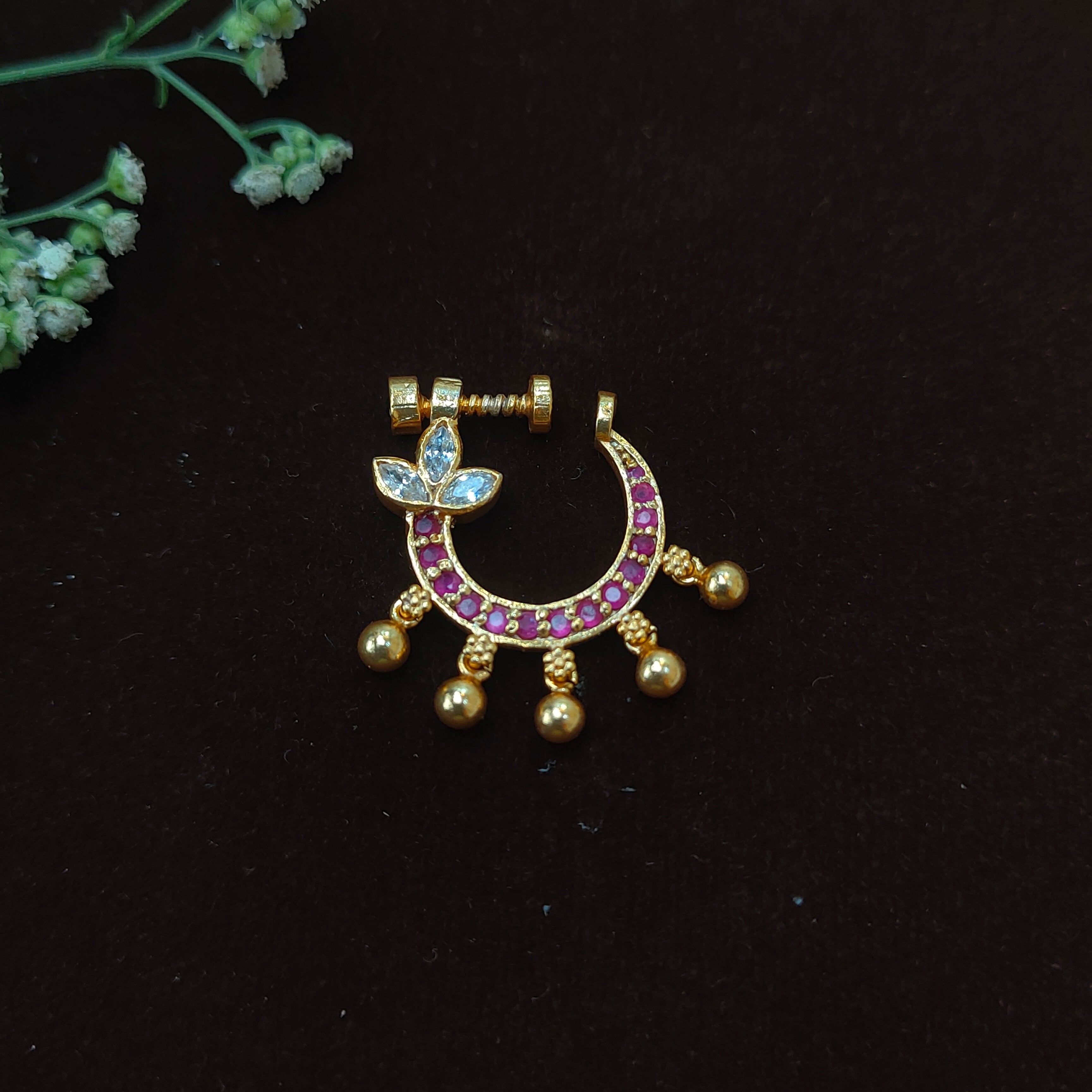 Pure 925 Silver Traditional Nath - 0053