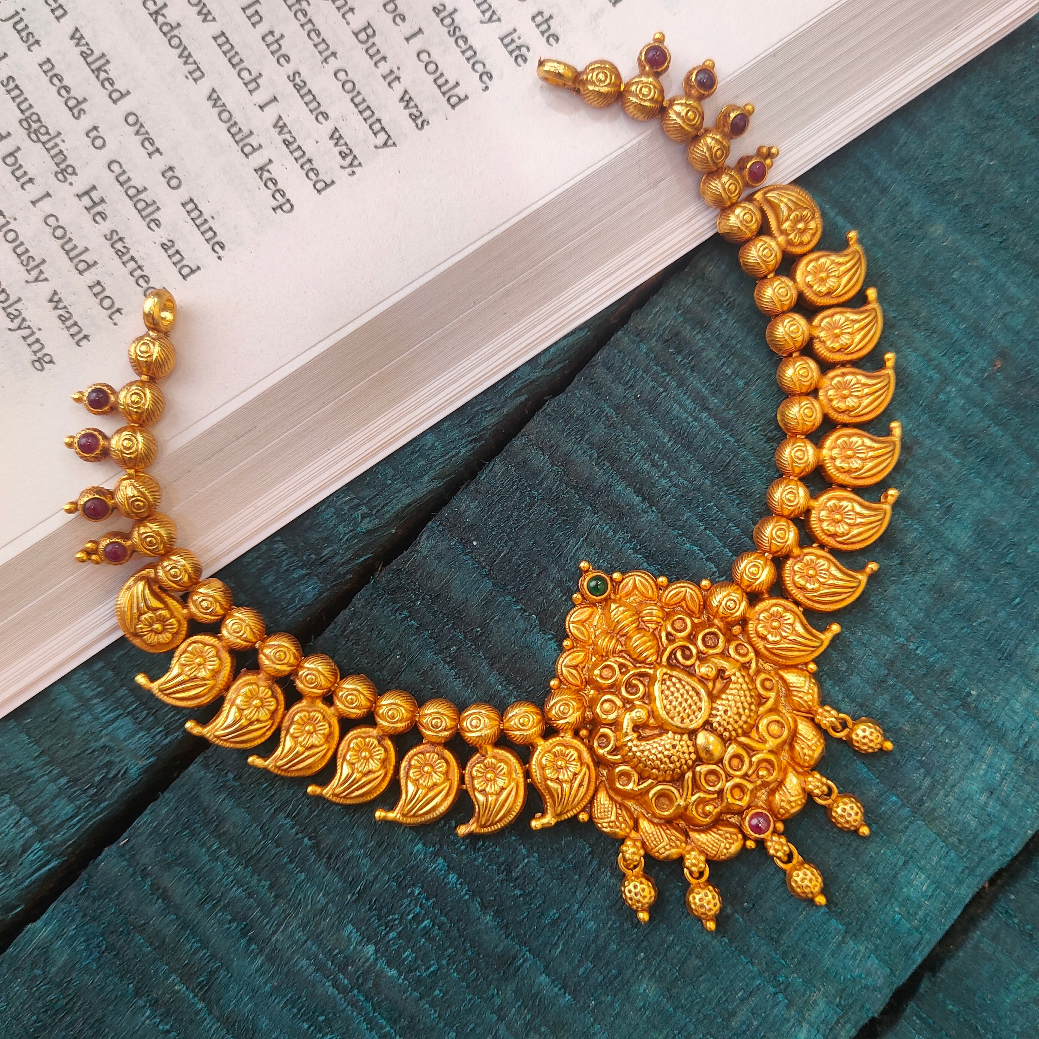 925 Silver Antique Nakshi Necklace -0526