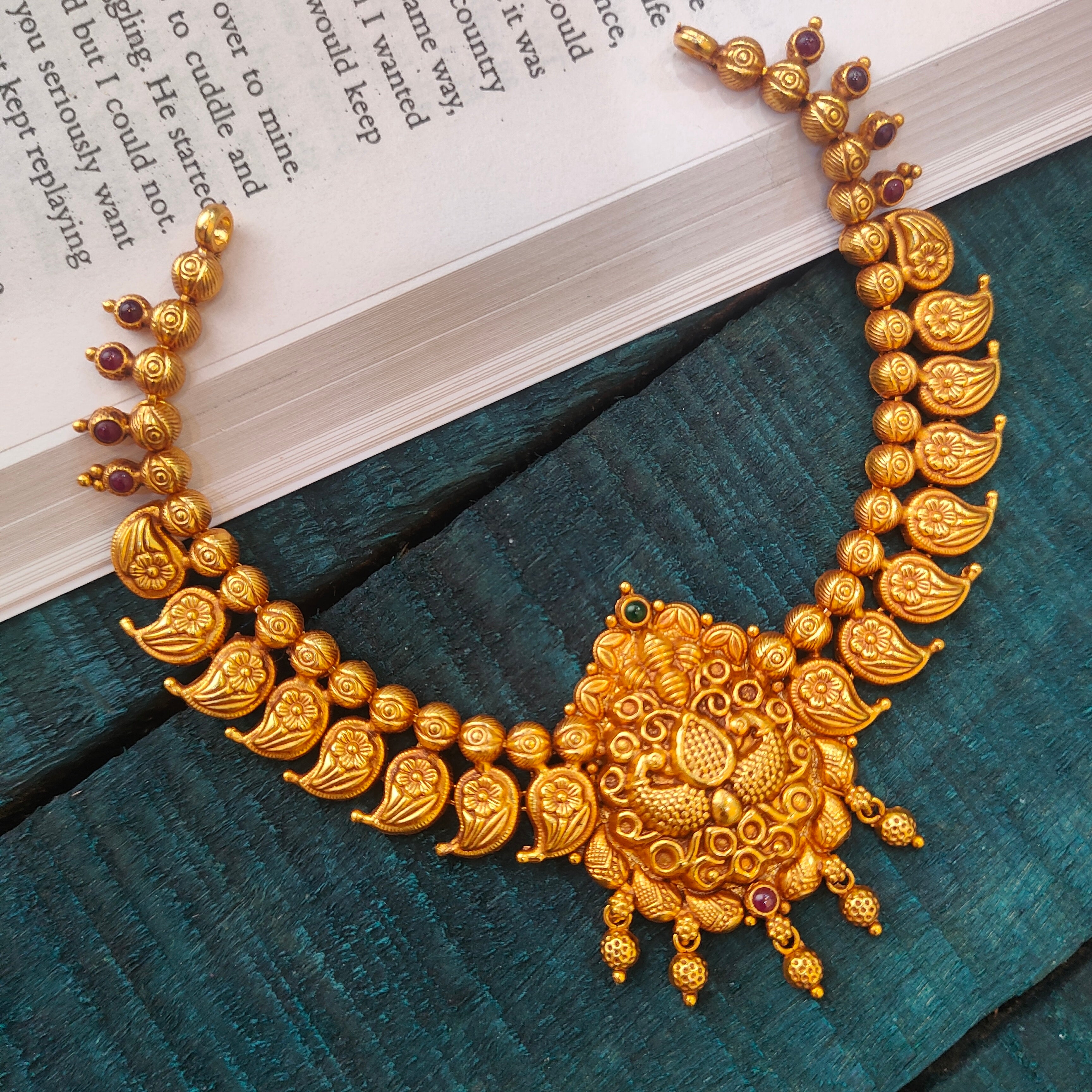 925 Silver Antique Nakshi Necklace -0526