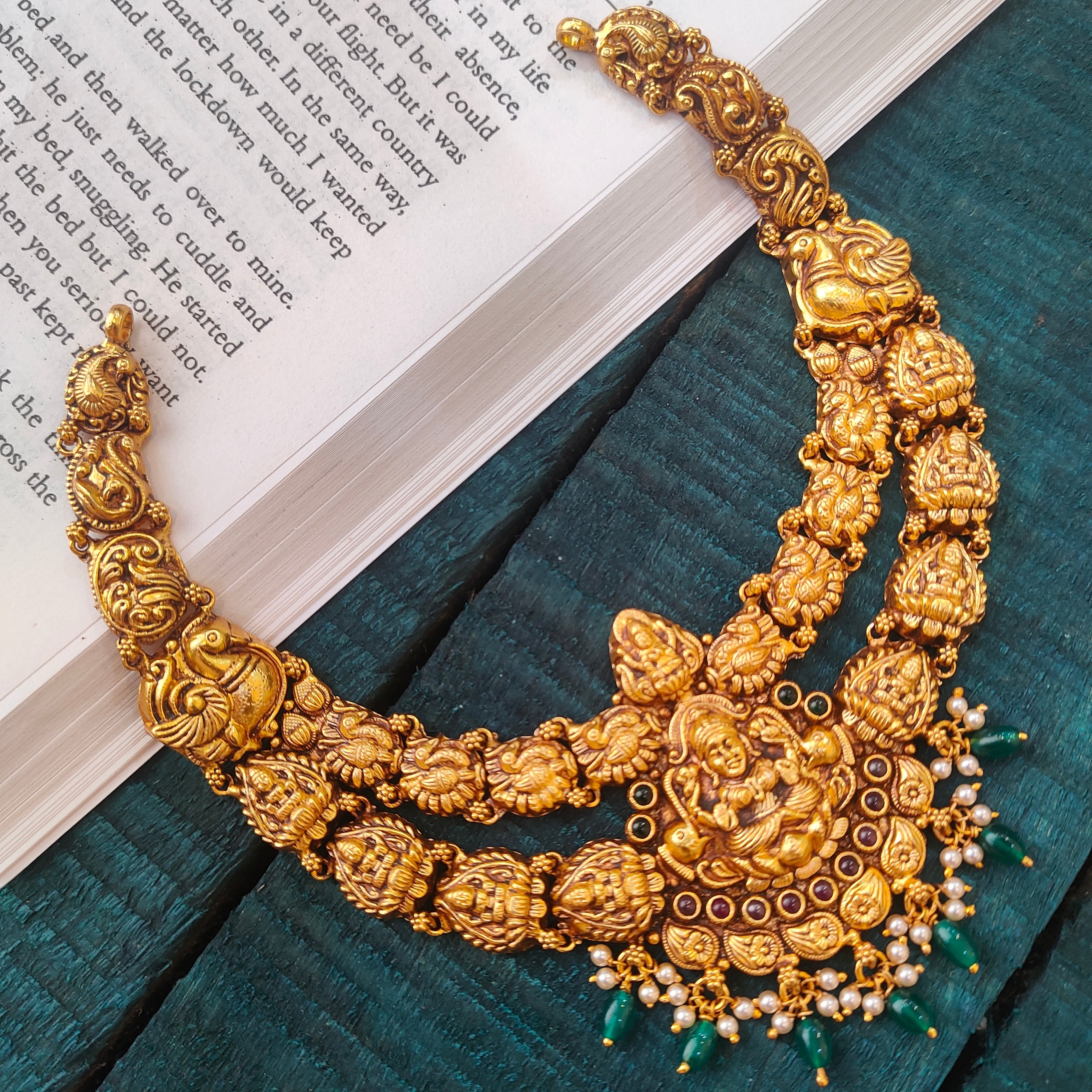 925 Silver Lakshmi Nakshi Necklace -0529