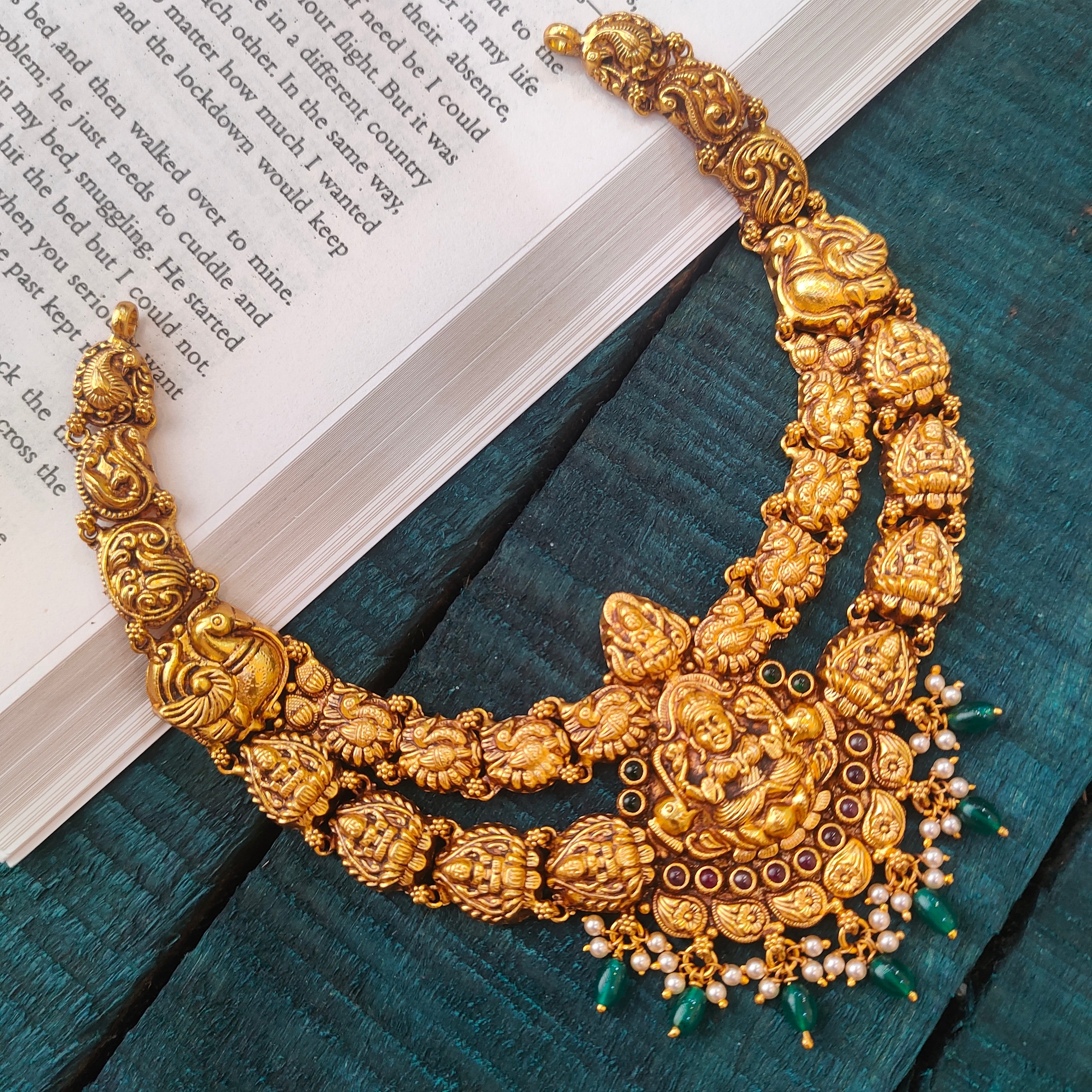 925 Silver Lakshmi Nakshi Necklace -0529