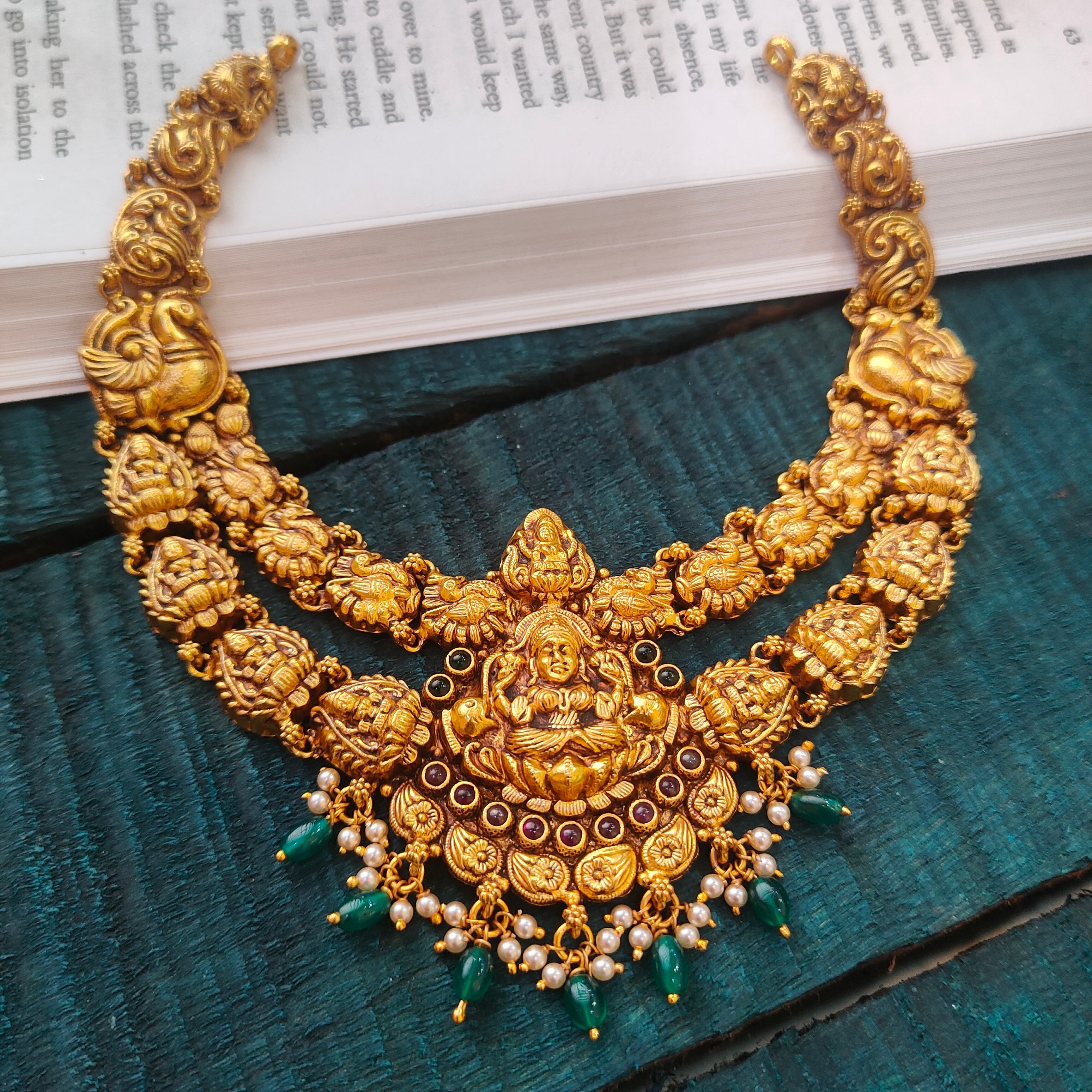 925 Silver Lakshmi Nakshi Necklace -0529
