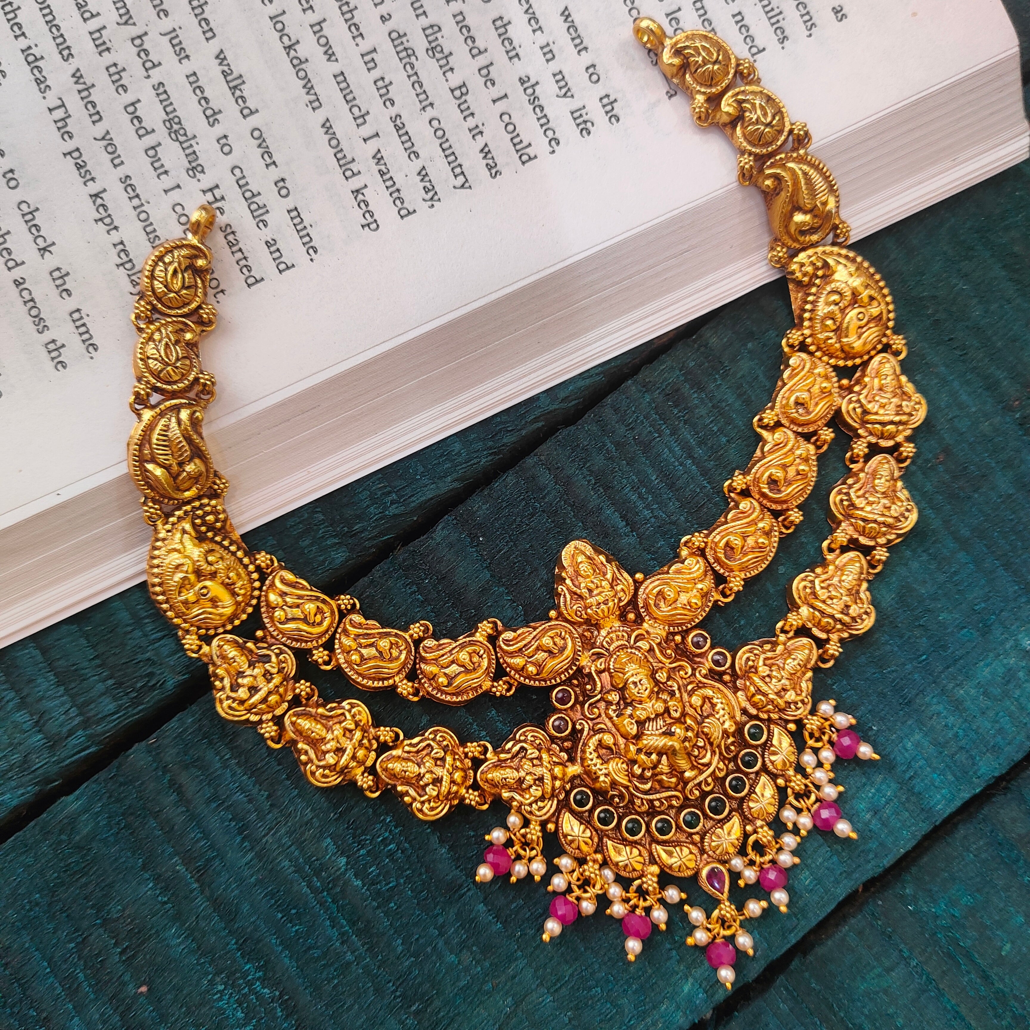 925 Silver Lakshmi Nakshi Necklace -0518