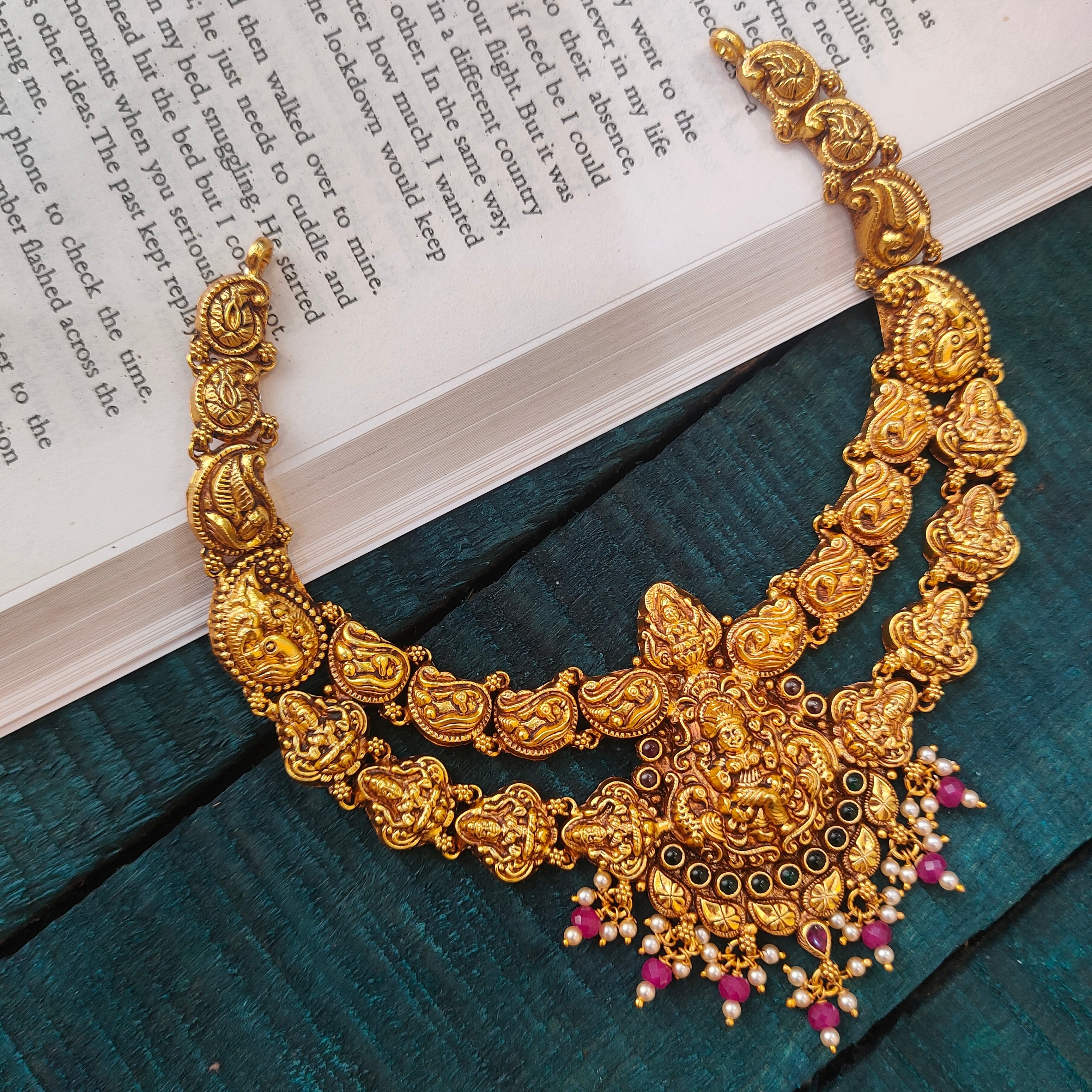 925 Silver Lakshmi Nakshi Necklace -0518