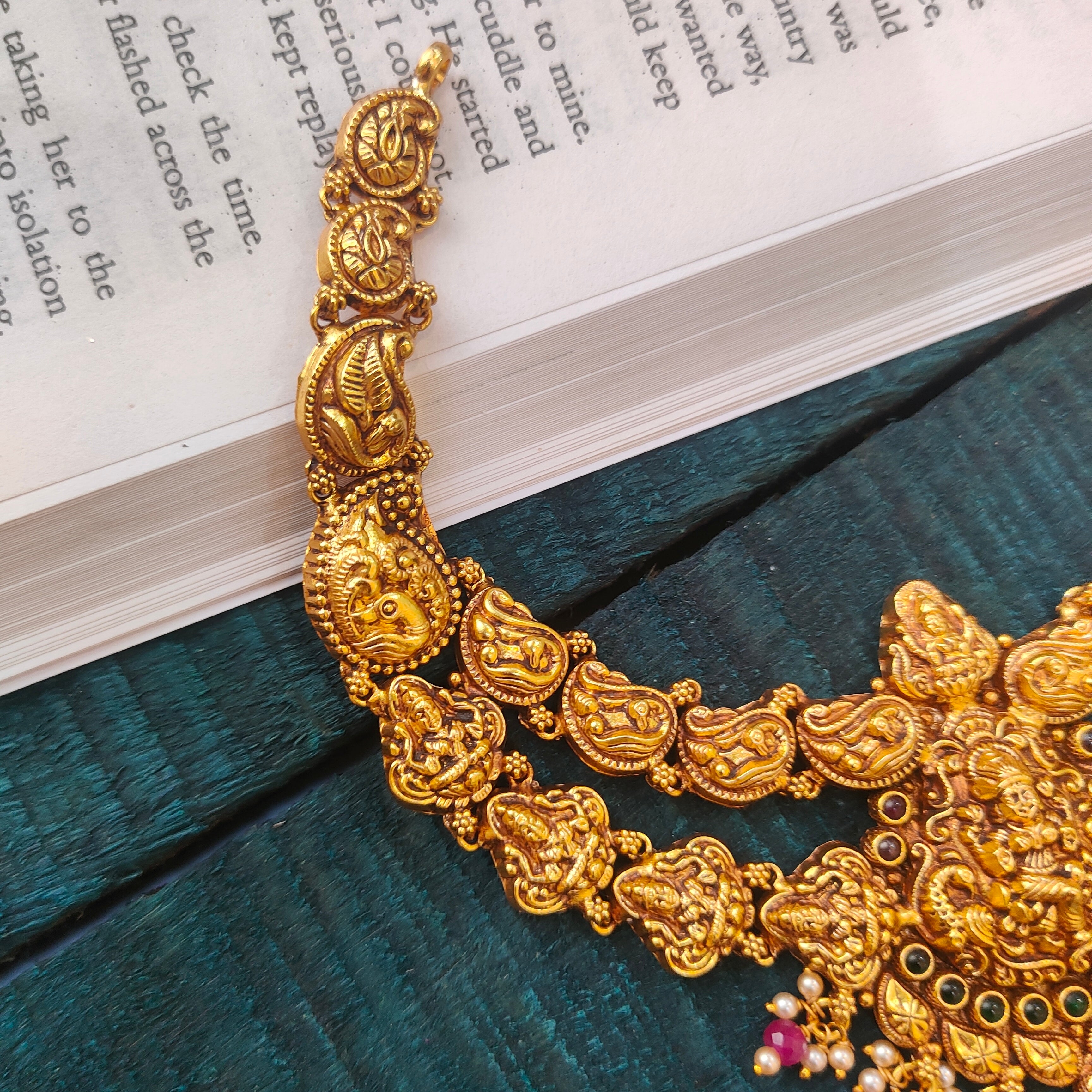 925 Silver Lakshmi Nakshi Necklace -0518